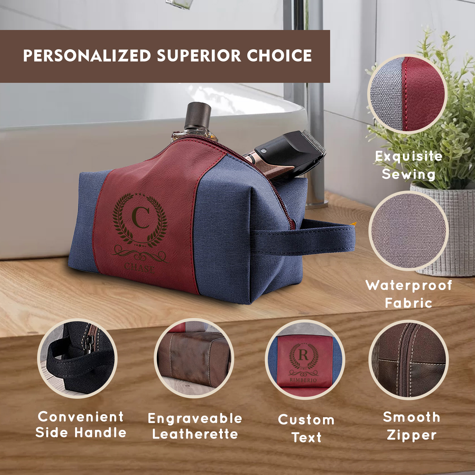 Personalized Toiletry Bag for Men