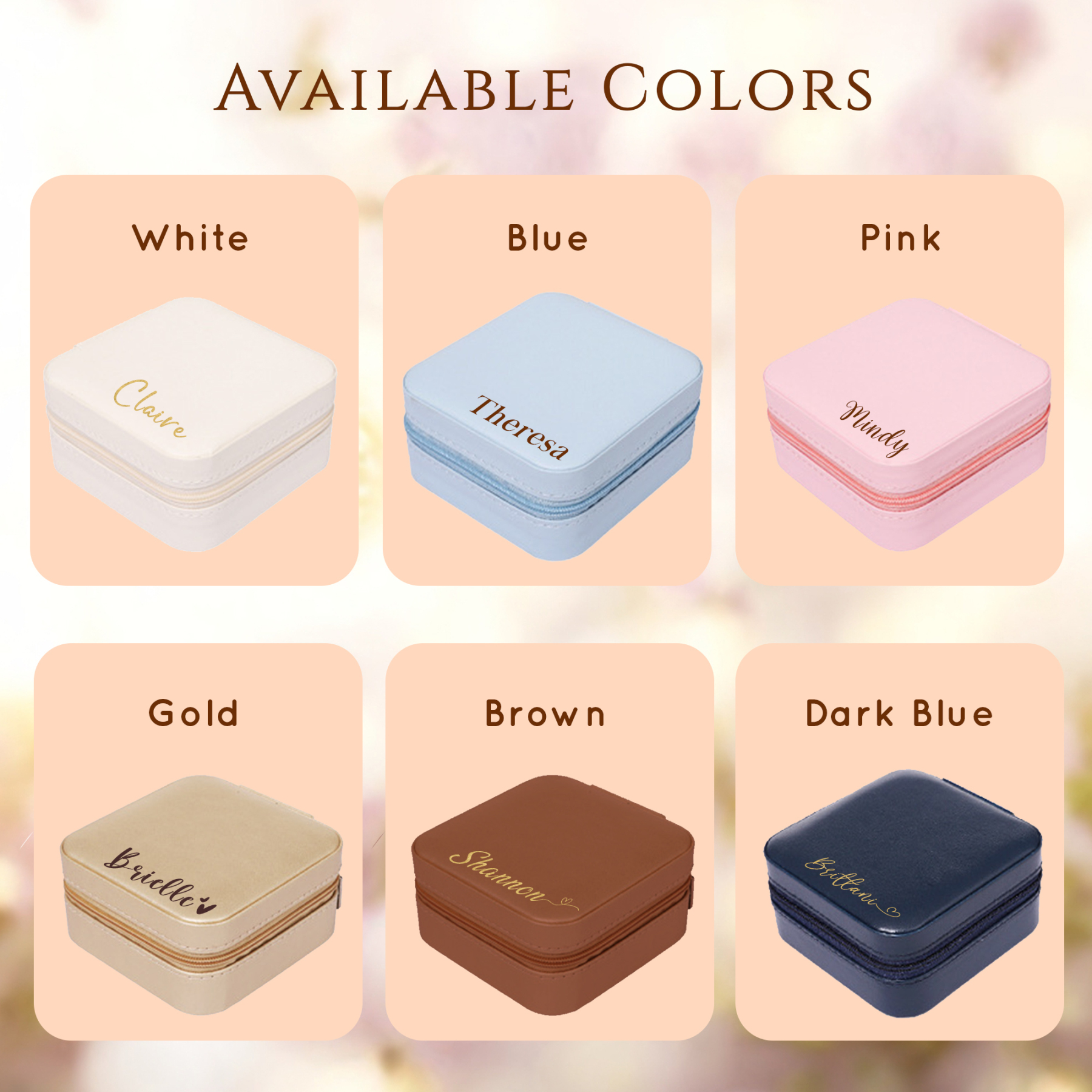 Personalized Name Jewelry Boxes for Girls & Women