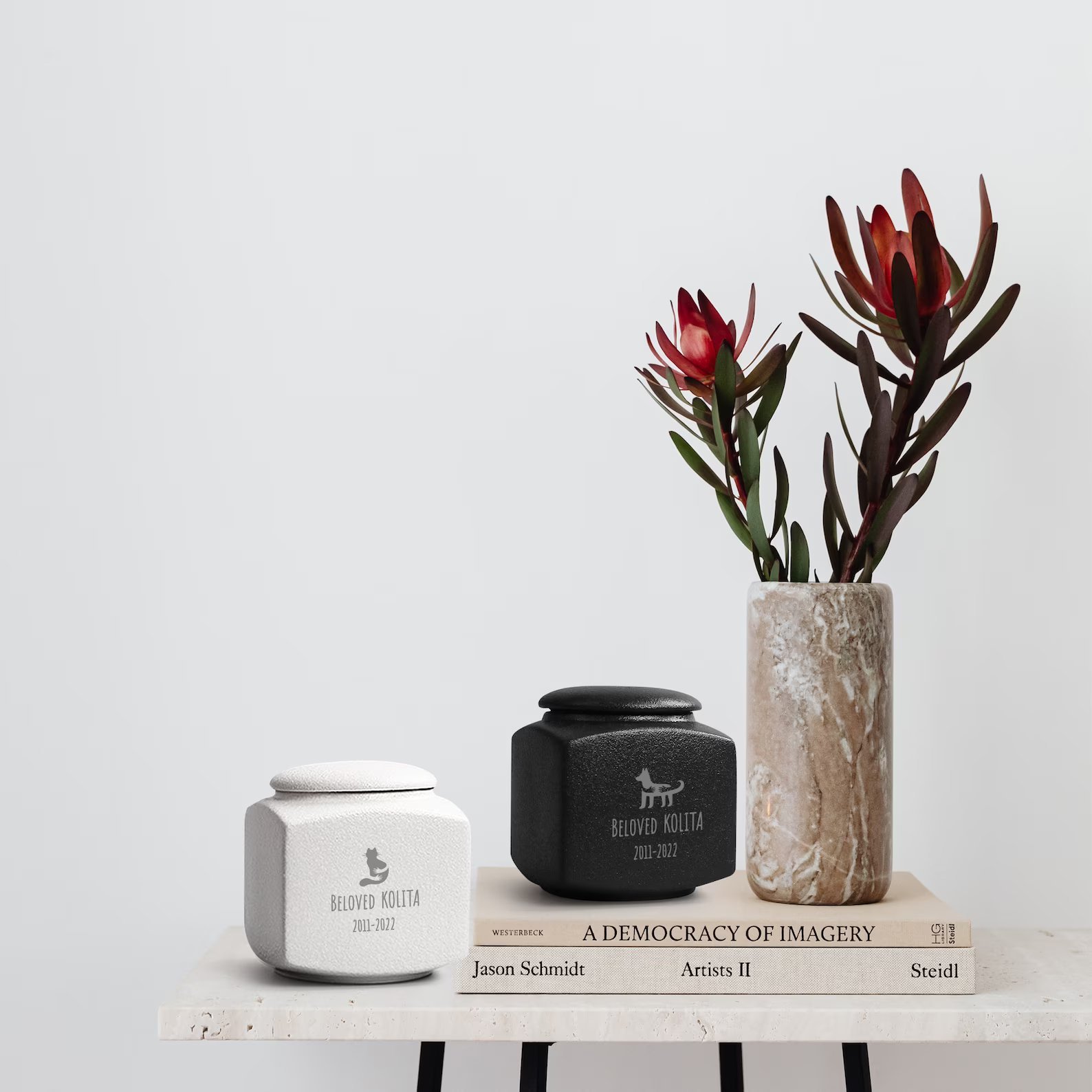 Custom Pet Urn Cat with Name and Date