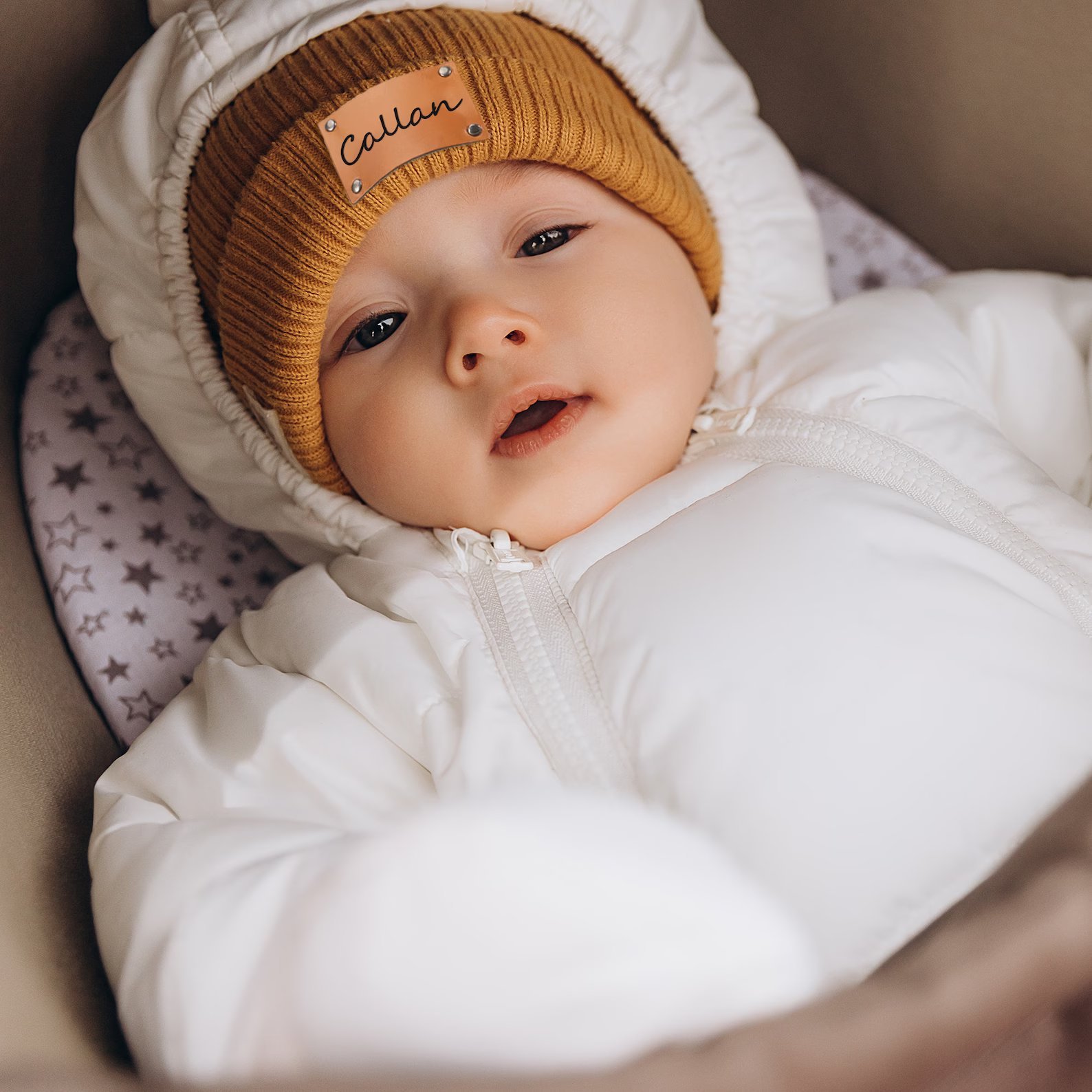 Custom Beanie Newborn Baby with Name