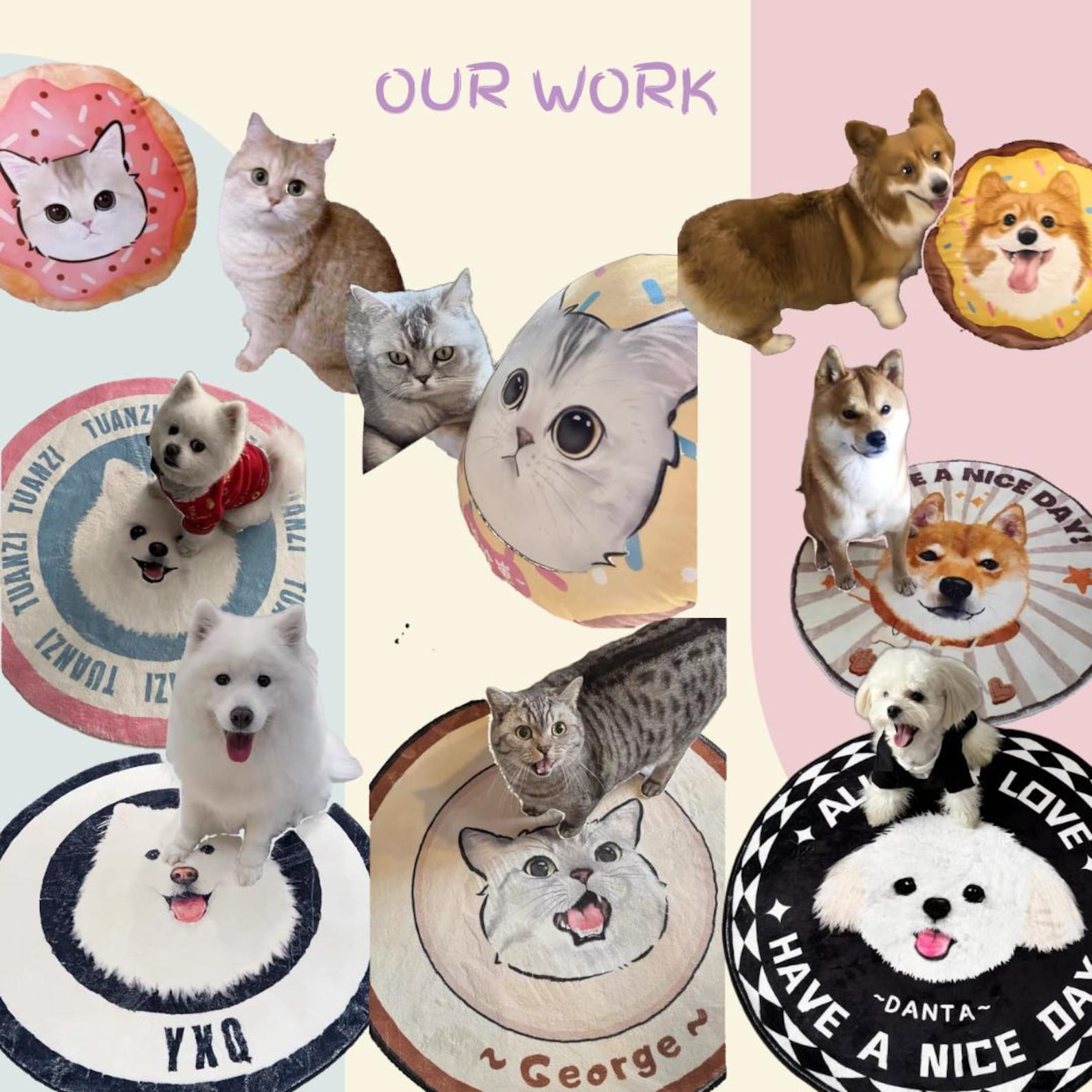 Hand-Drawn Pet Portrait Carpet