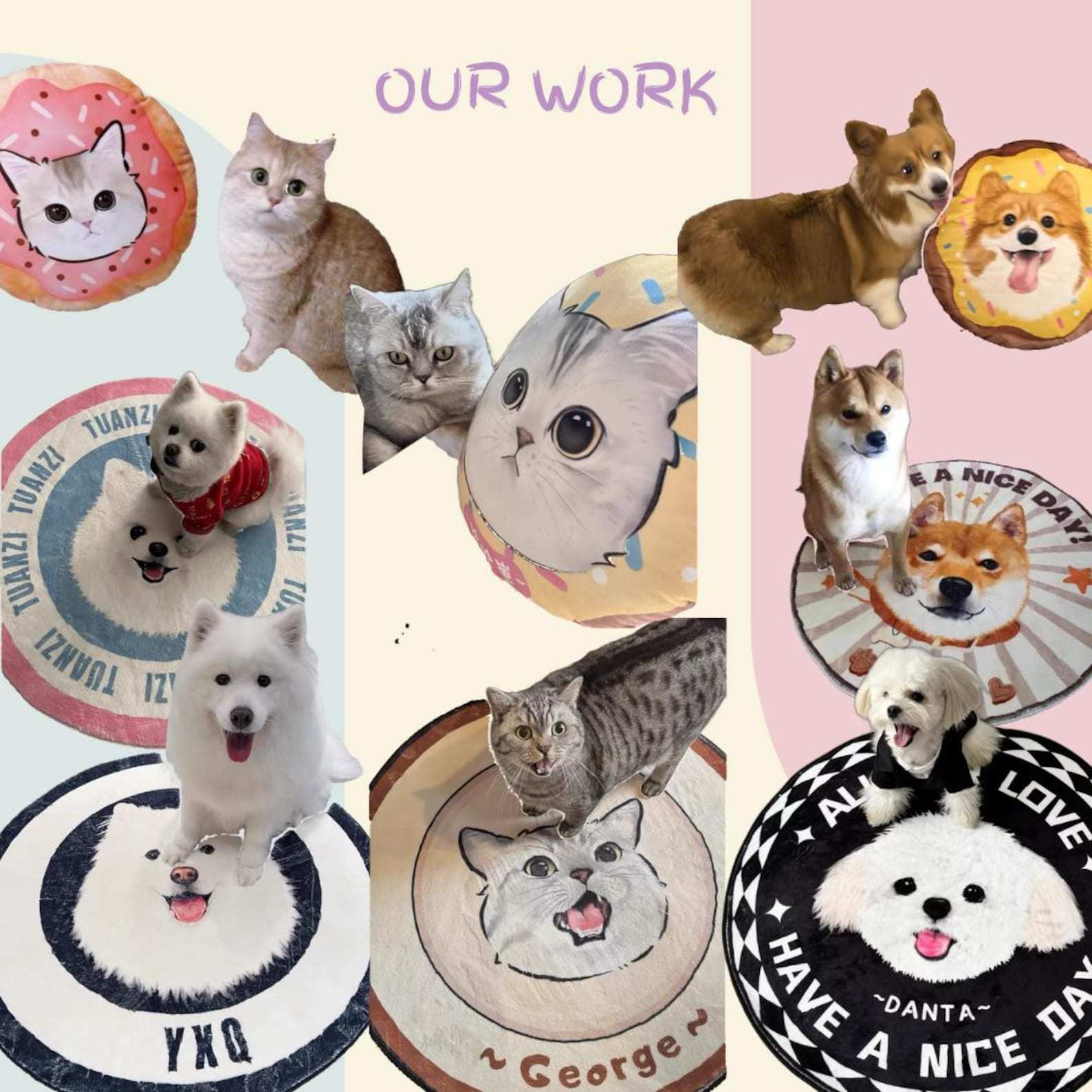 Hand-Drawn Pet Portrait Carpet