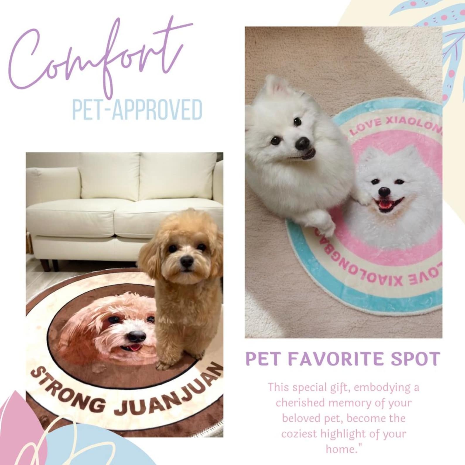 Hand-Drawn Pet Portrait Carpet