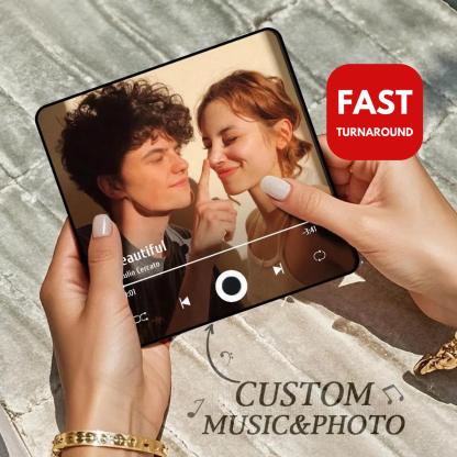 Custom Music Refrigerator Magnet New 4.0 Upgrade Custom Photo Refrigerator Magnet Color Frame Album Refrigerator Magnet Music Wall Photo Stickers Suitable Gifts for Couples