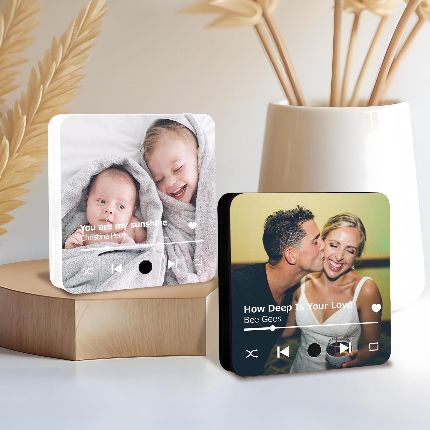 Personalized Photo Album Fridge Magnet - USB Rechargeable for Gift