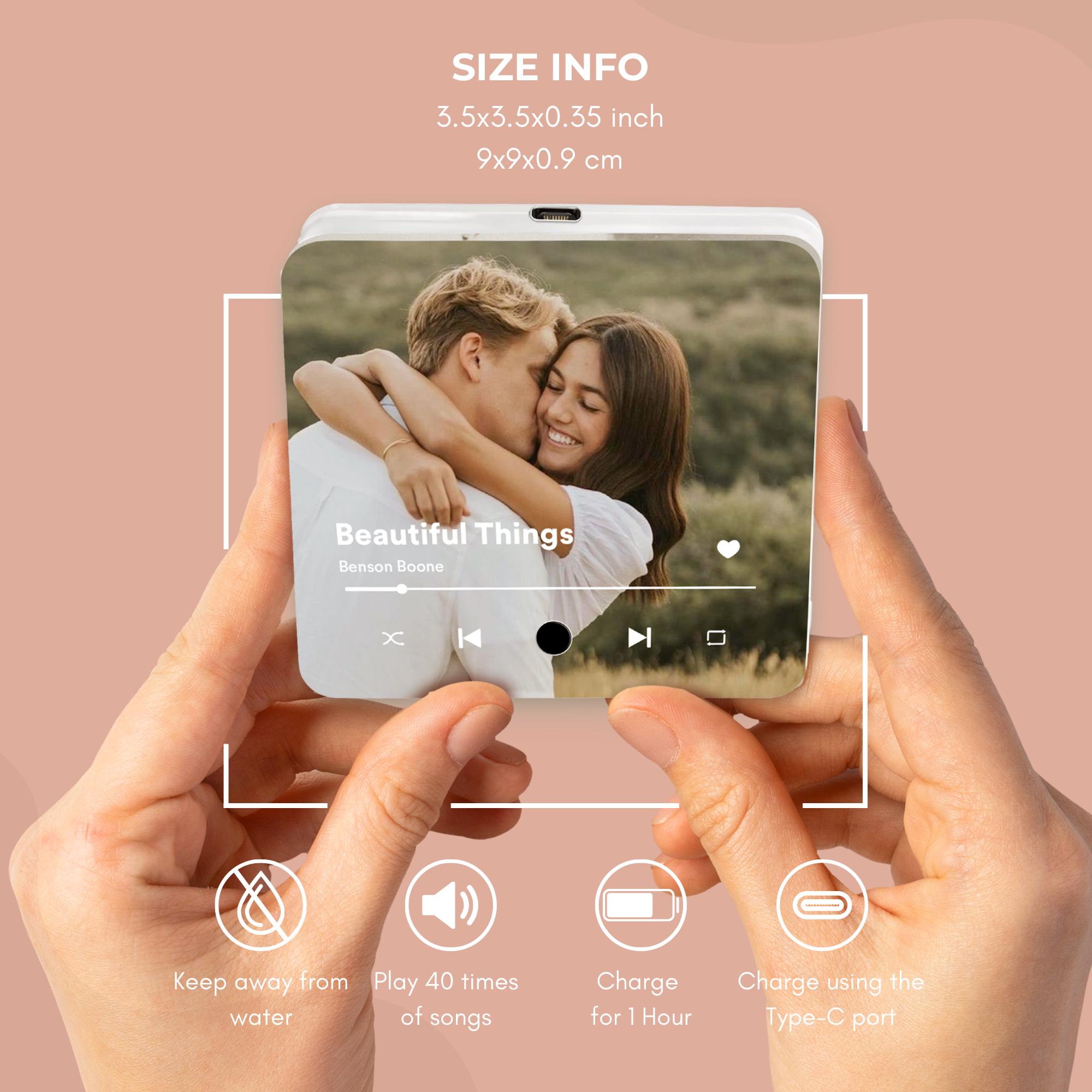 Personalized Photo Album Fridge Magnet - USB Rechargeable for Gift