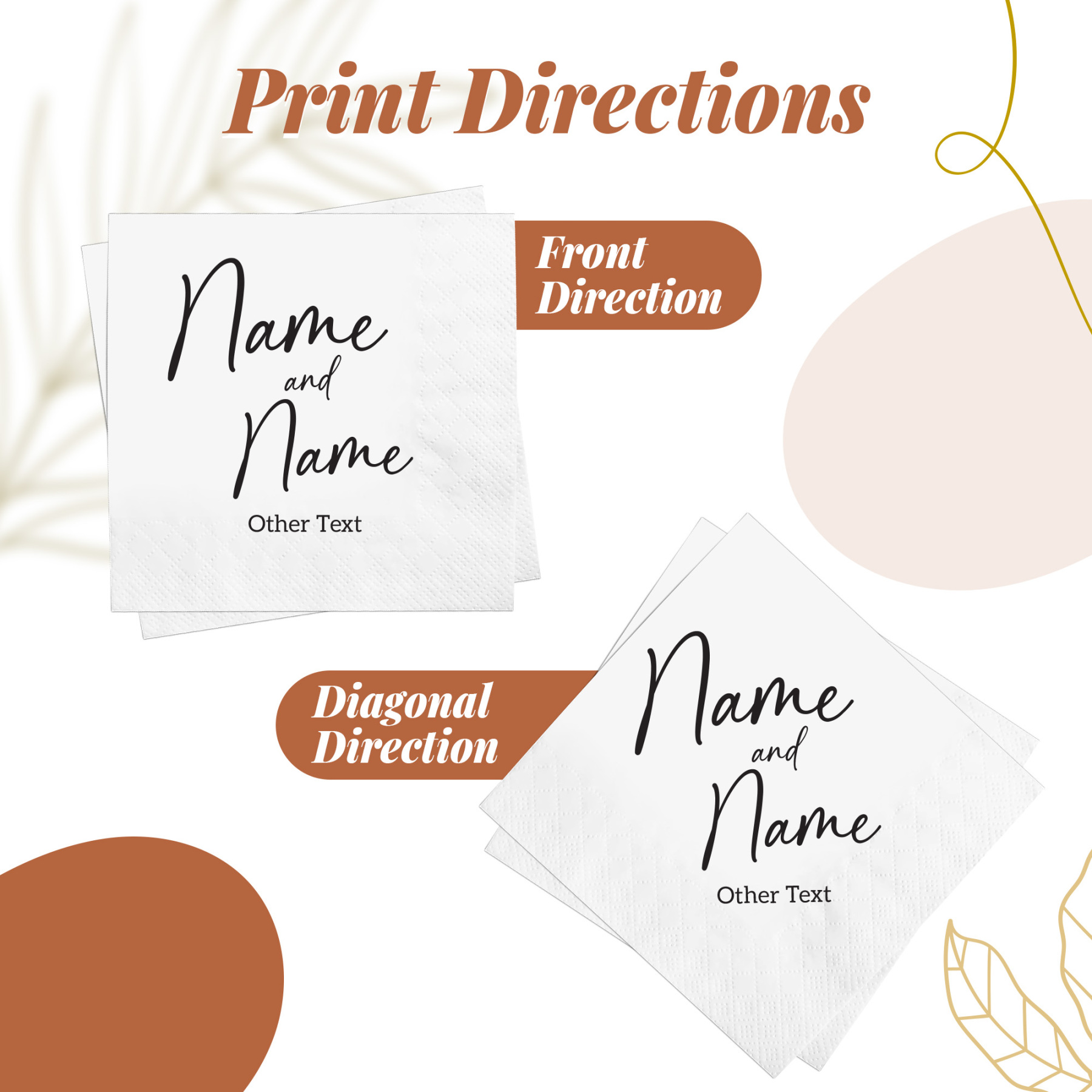 Custom Wedding Napkins With Name