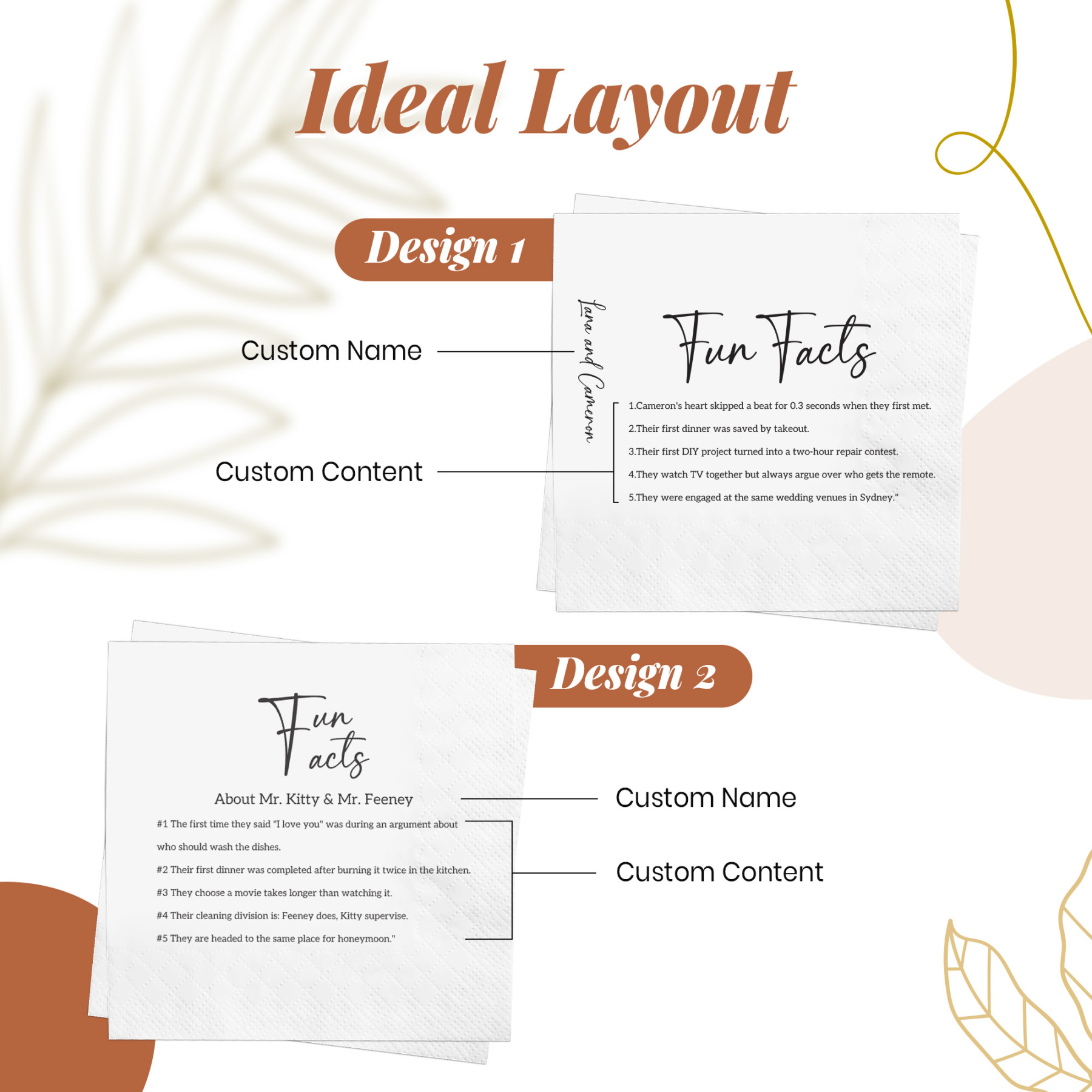 Custom Wedding Napkins Fun Facts