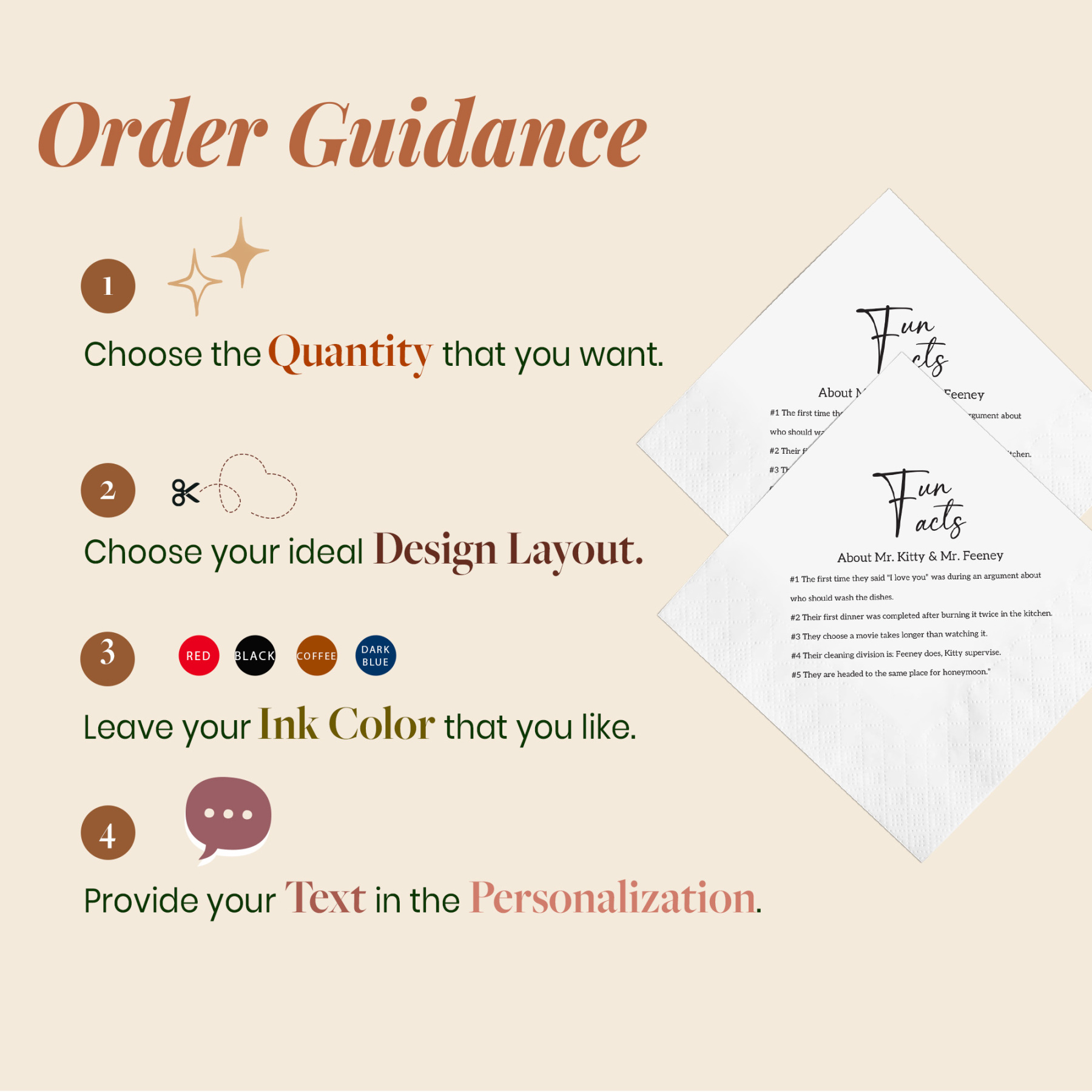 Custom Wedding Napkins Fun Facts