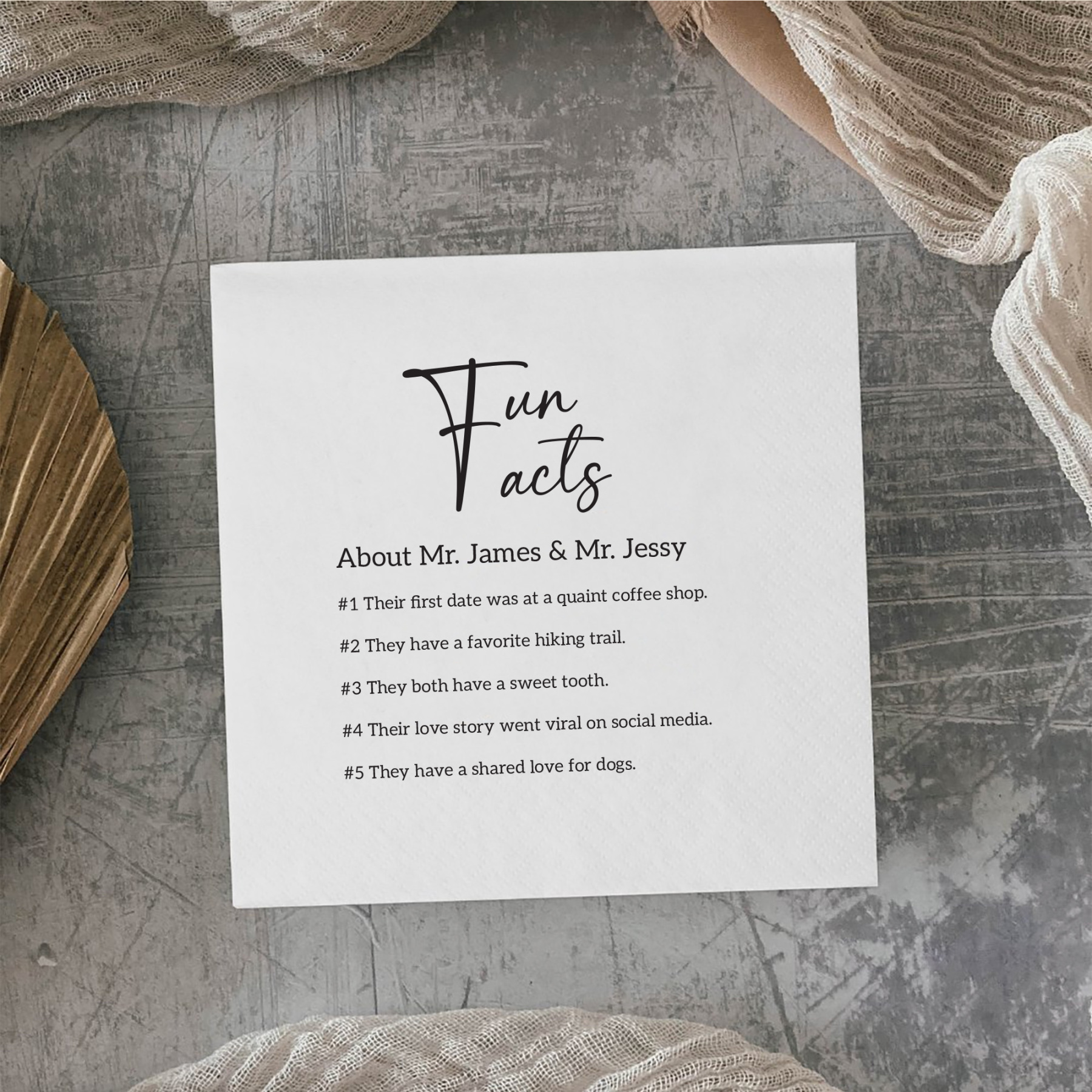 Custom Wedding Napkins Fun Facts