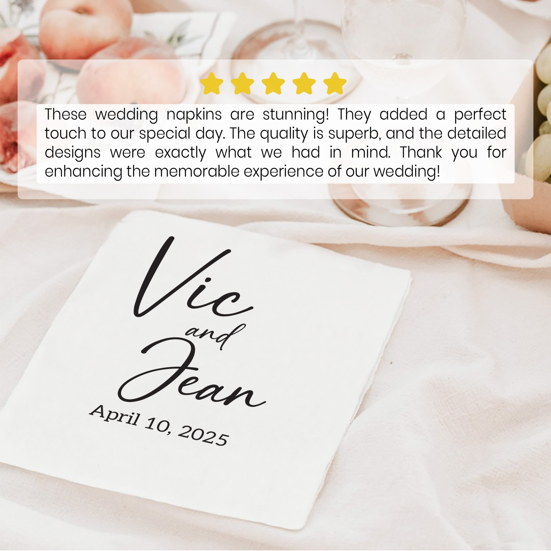 Custom Wedding Napkins With Name