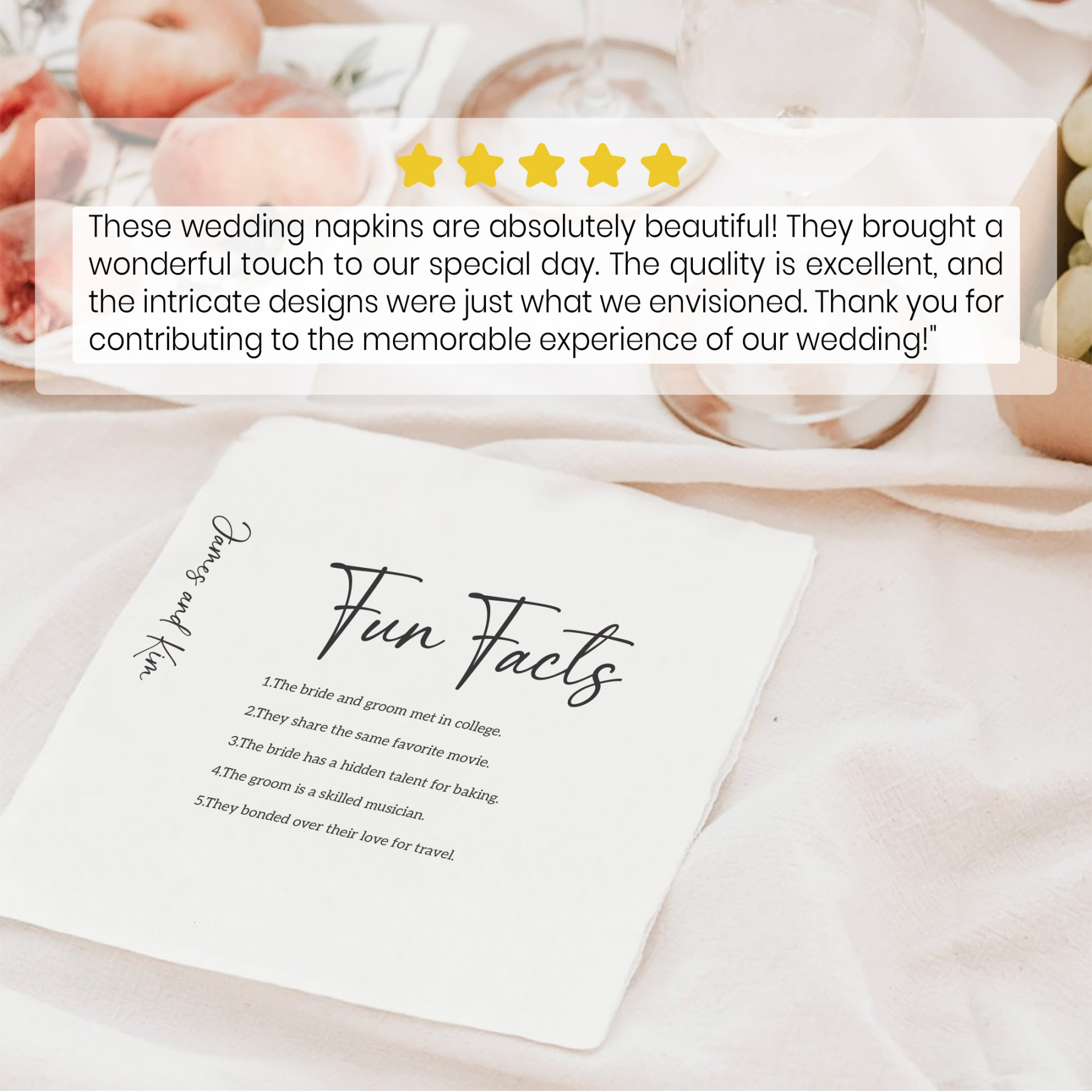 Custom Wedding Napkins Fun Facts