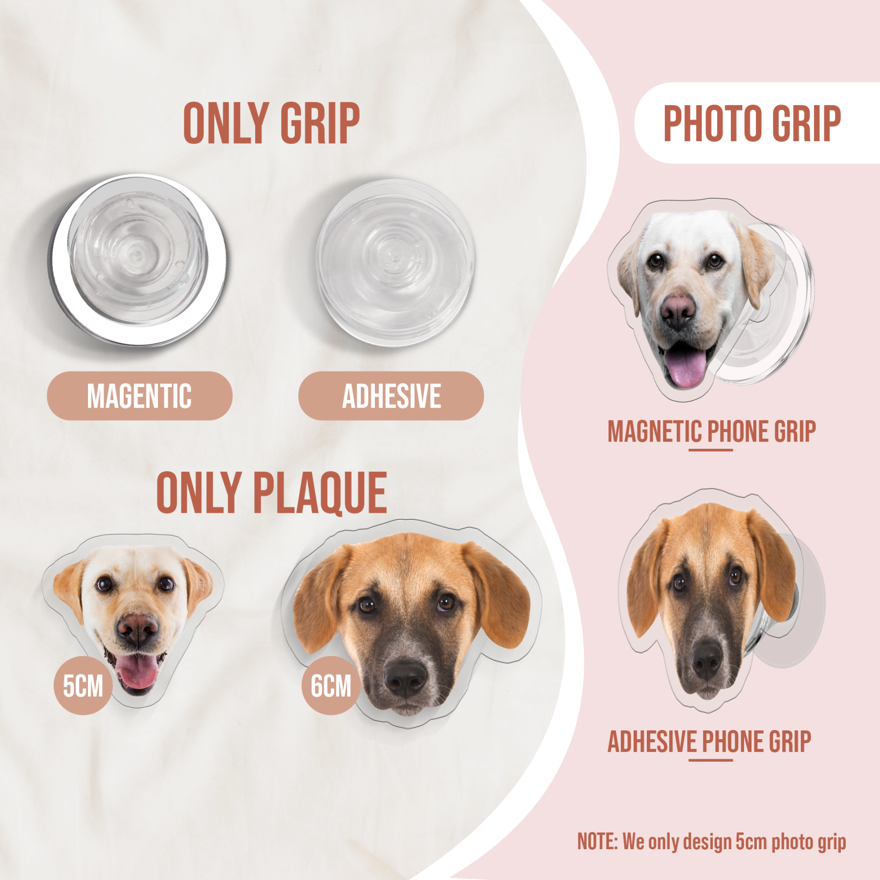 Personalized Photo Phone Grip Pet  Holder