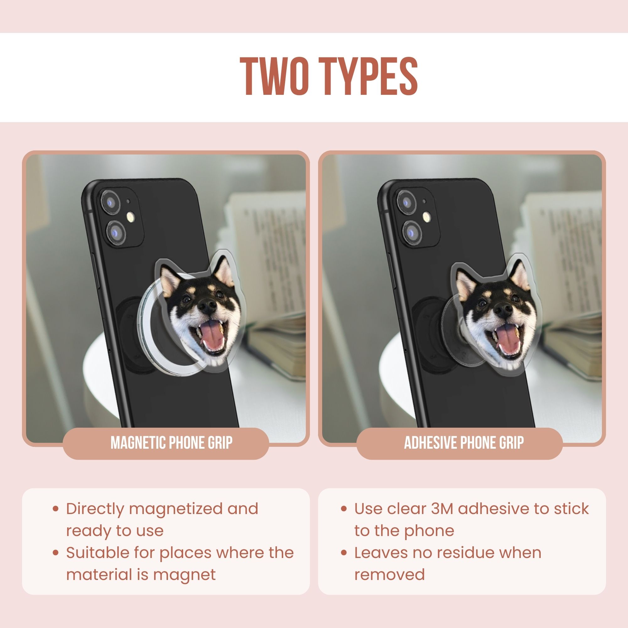 Personalized Photo Phone Grip Pet  Holder