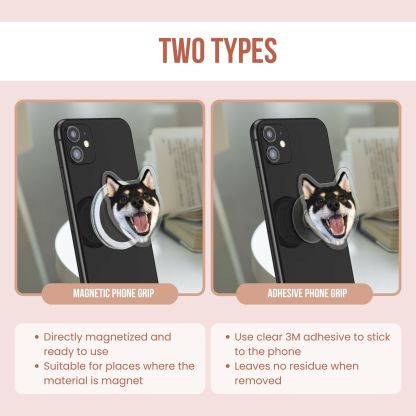 Personalized Photo Phone Grip Pet  Holder