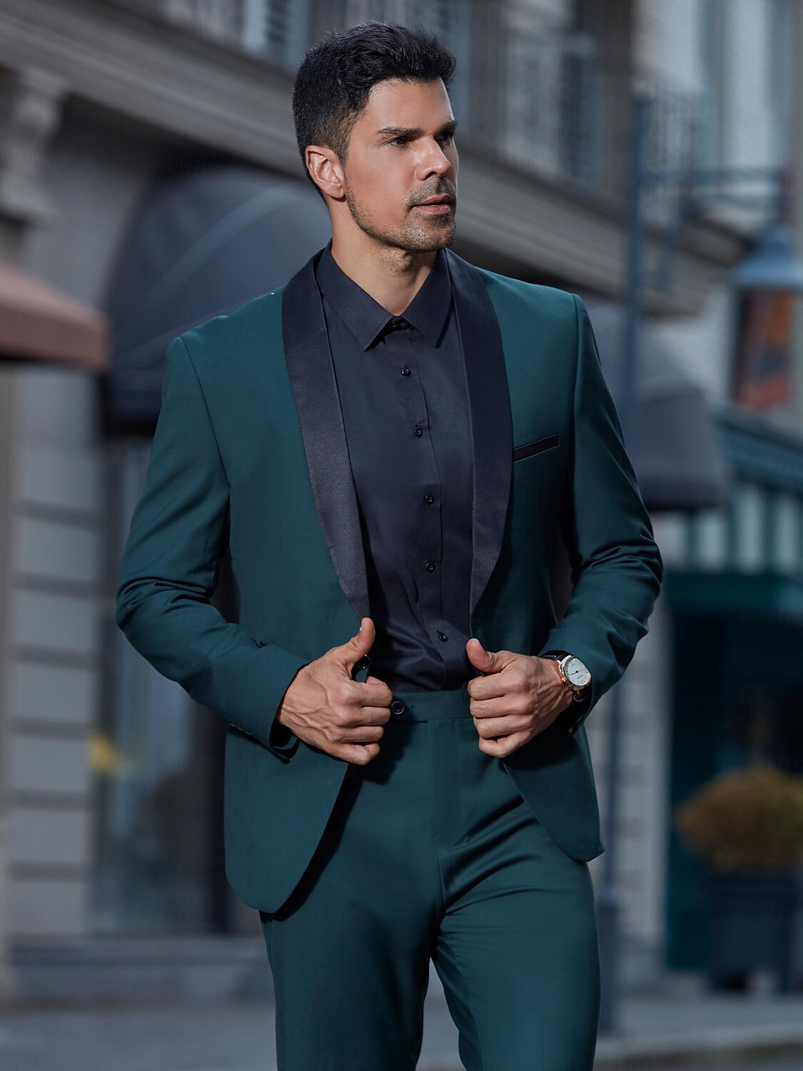Green Men's Wedding Suits 2 Piece Single Breasted One-button 2024