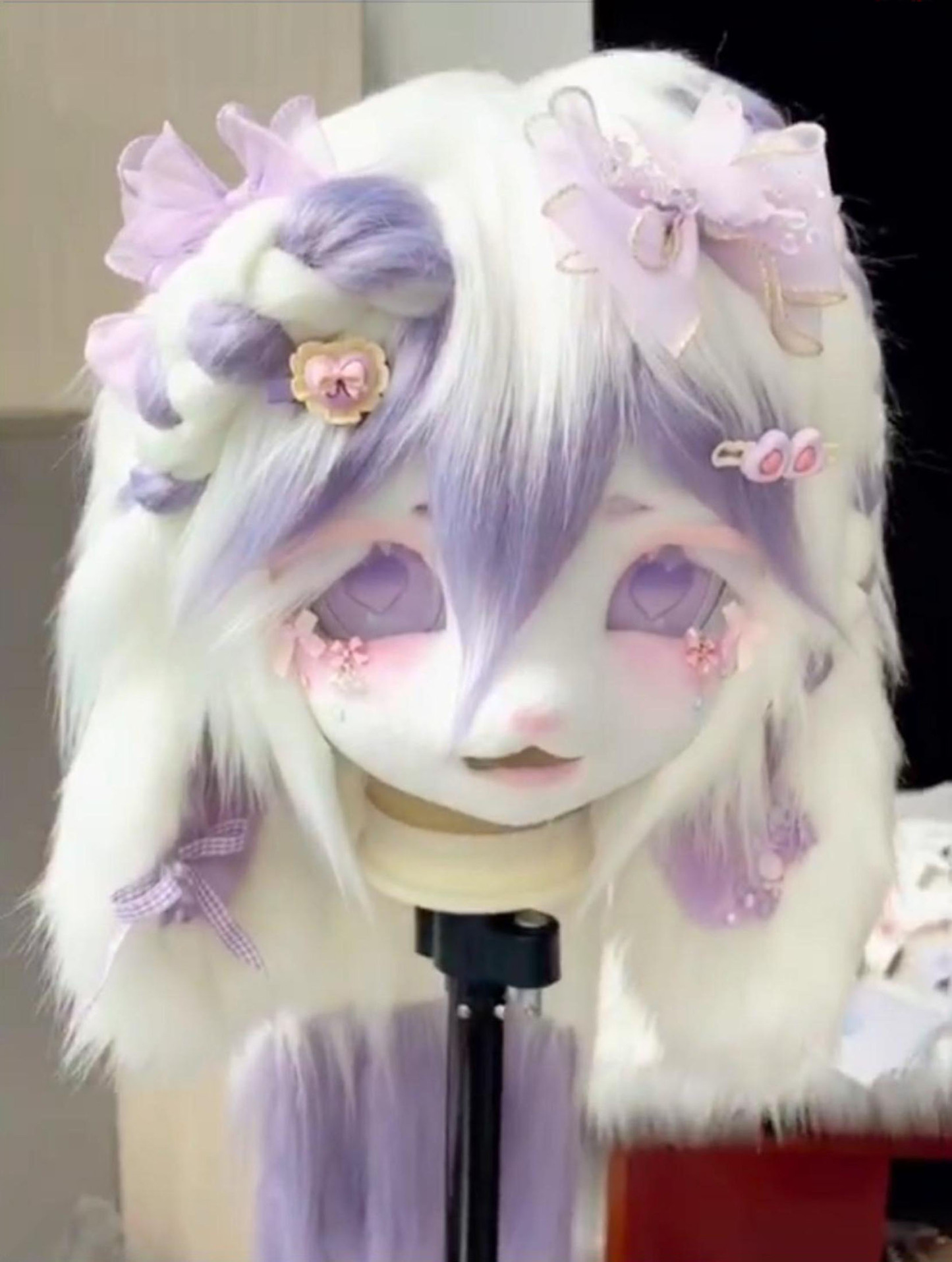 Purple Lamb Mask Fursuit Head