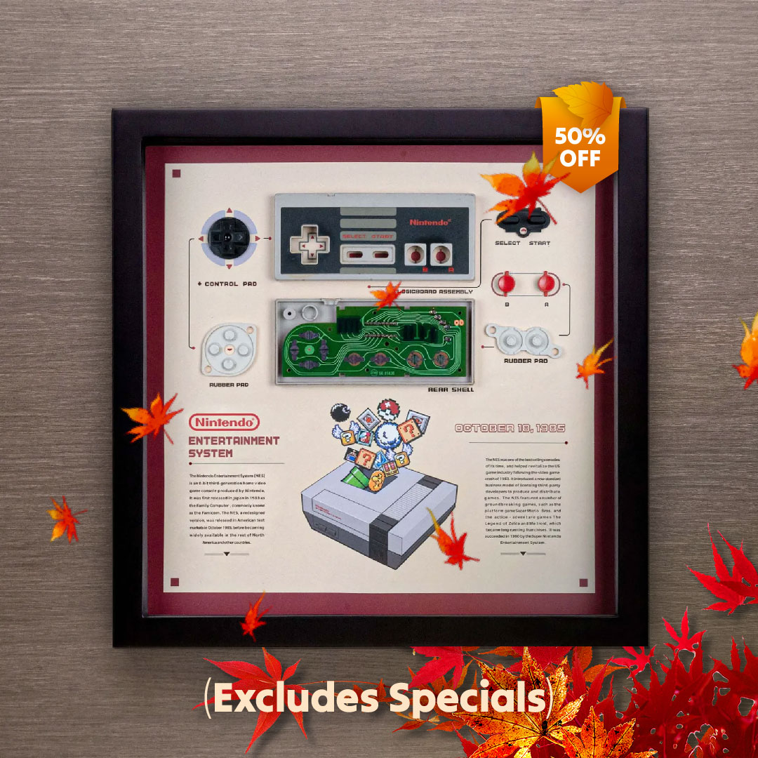 GRID® Framed NES Controller Display