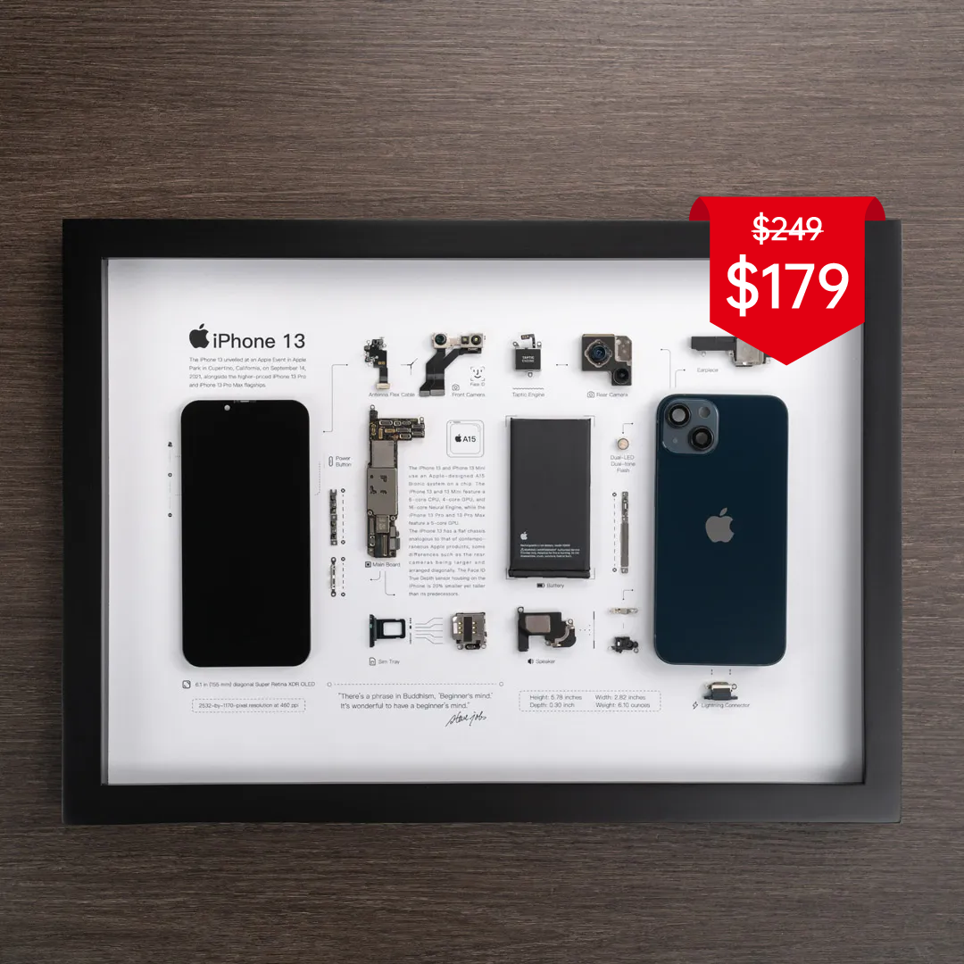 GRID STUDIO iPhone 3G アートパネル Framed iPhone 3 3gs 4 4s 5 6 7 8 X Disassembled Phone Wall