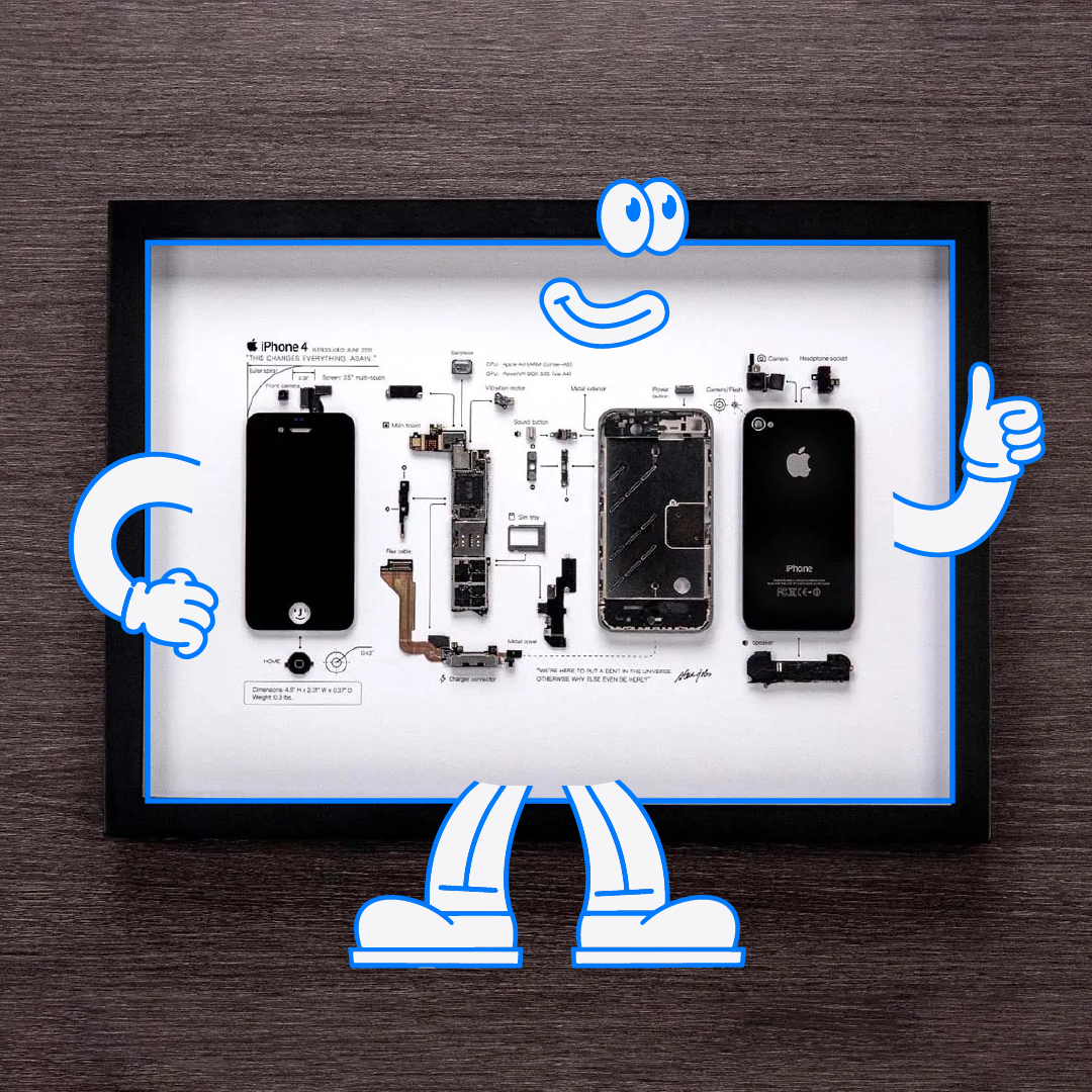 【レア】iPhone 4インテリア標本アート/分解アート/GRID STUDIO GRID® 4-Grid Studio