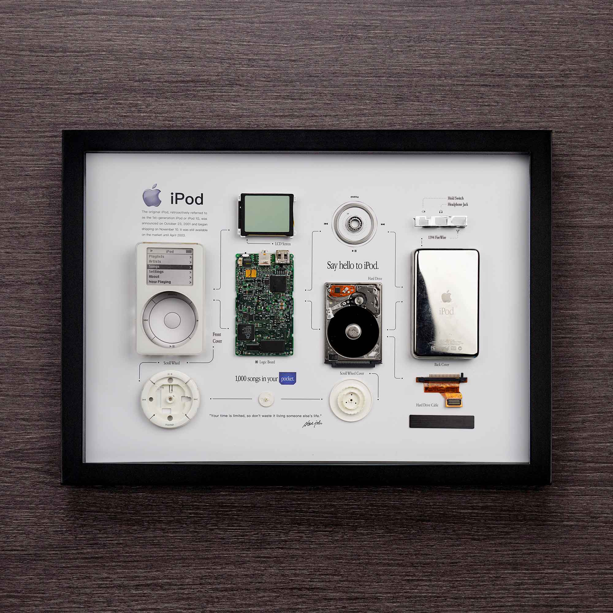 Disassembled Ipod Nano 4th Generation Art With Frame 