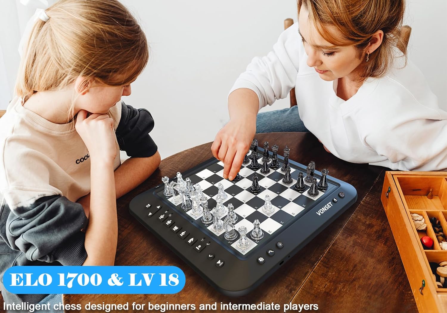 Vonset P6 Electronic Chess, Computer Chess Board, Smart International