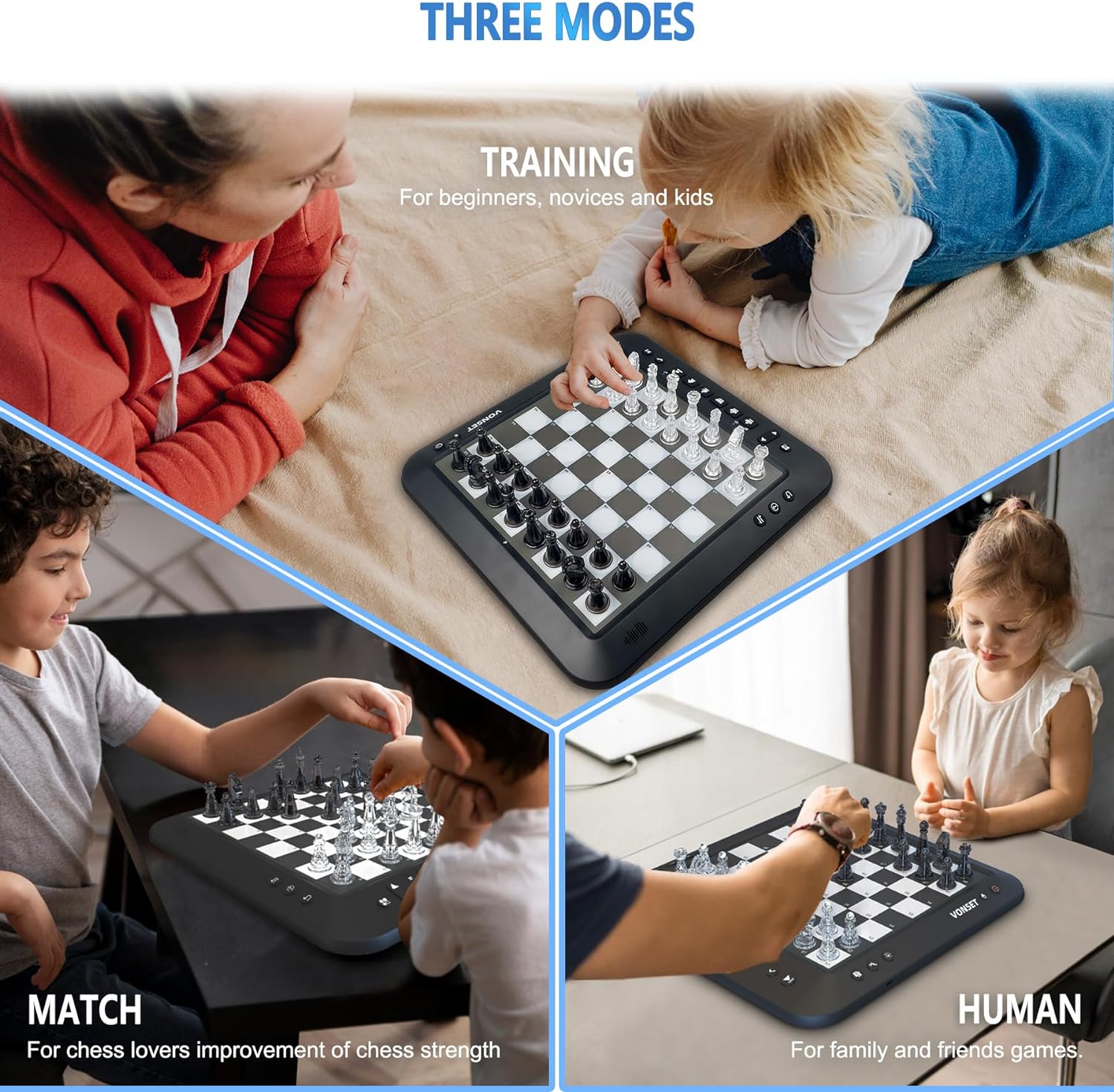 Vonset P6 Electronic Chess, Computer Chess Board, Smart International