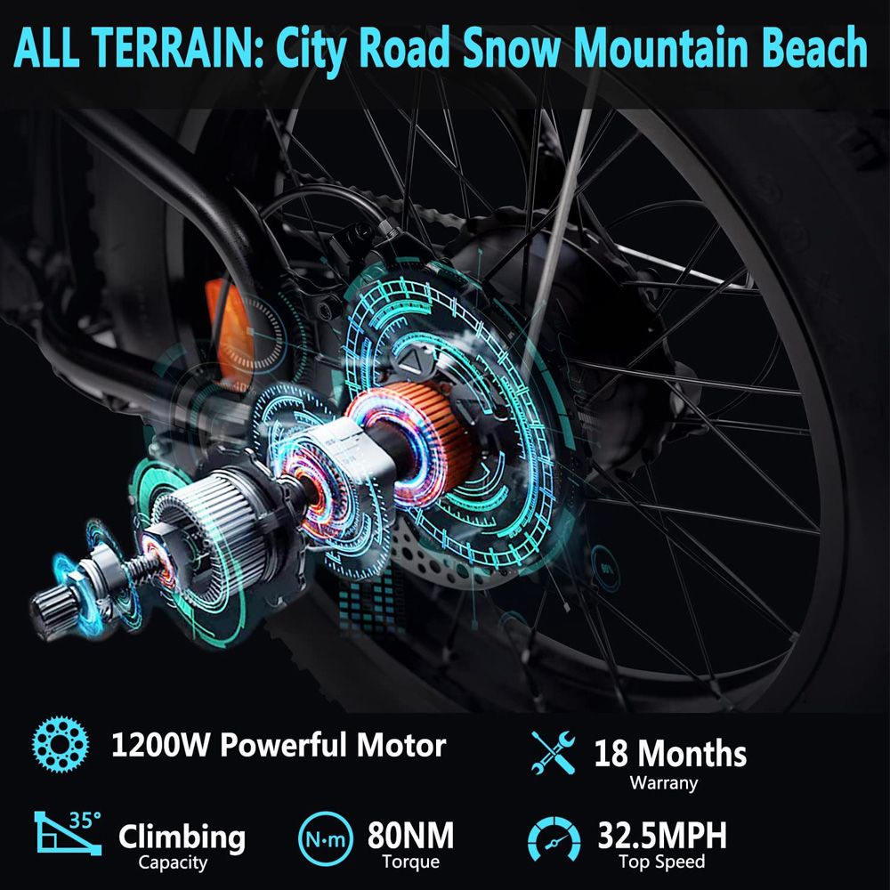 SMARTAVEL ZM21 48V 1200W Fat Tire Electric Bike