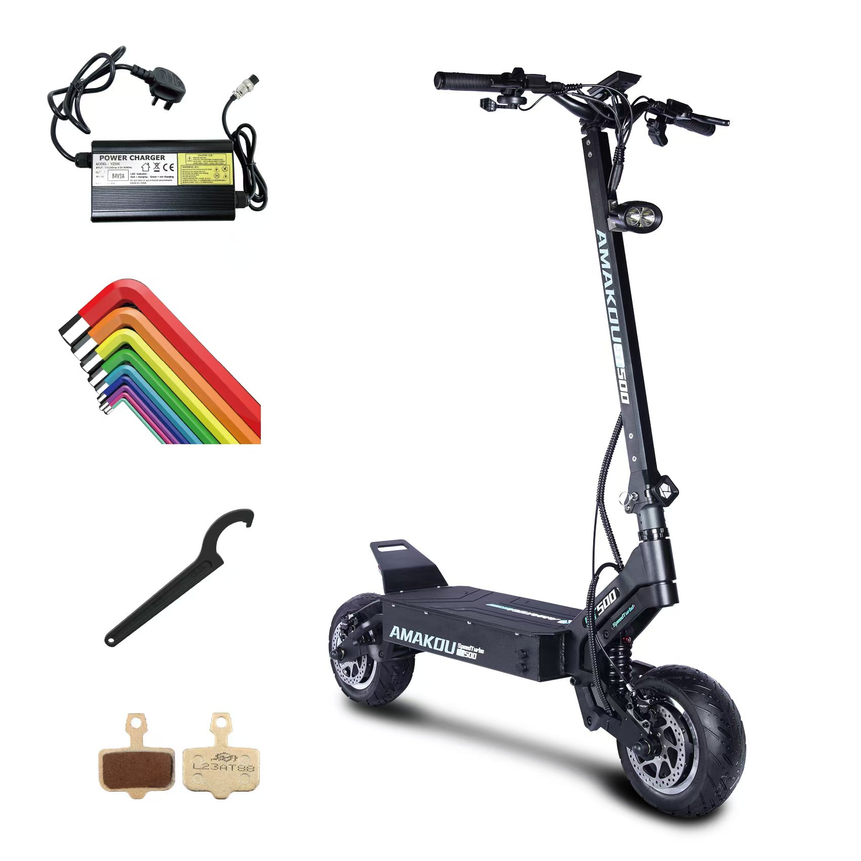 AMAKOU 72V 10000W 11inch Fat Tire Electric Scooter