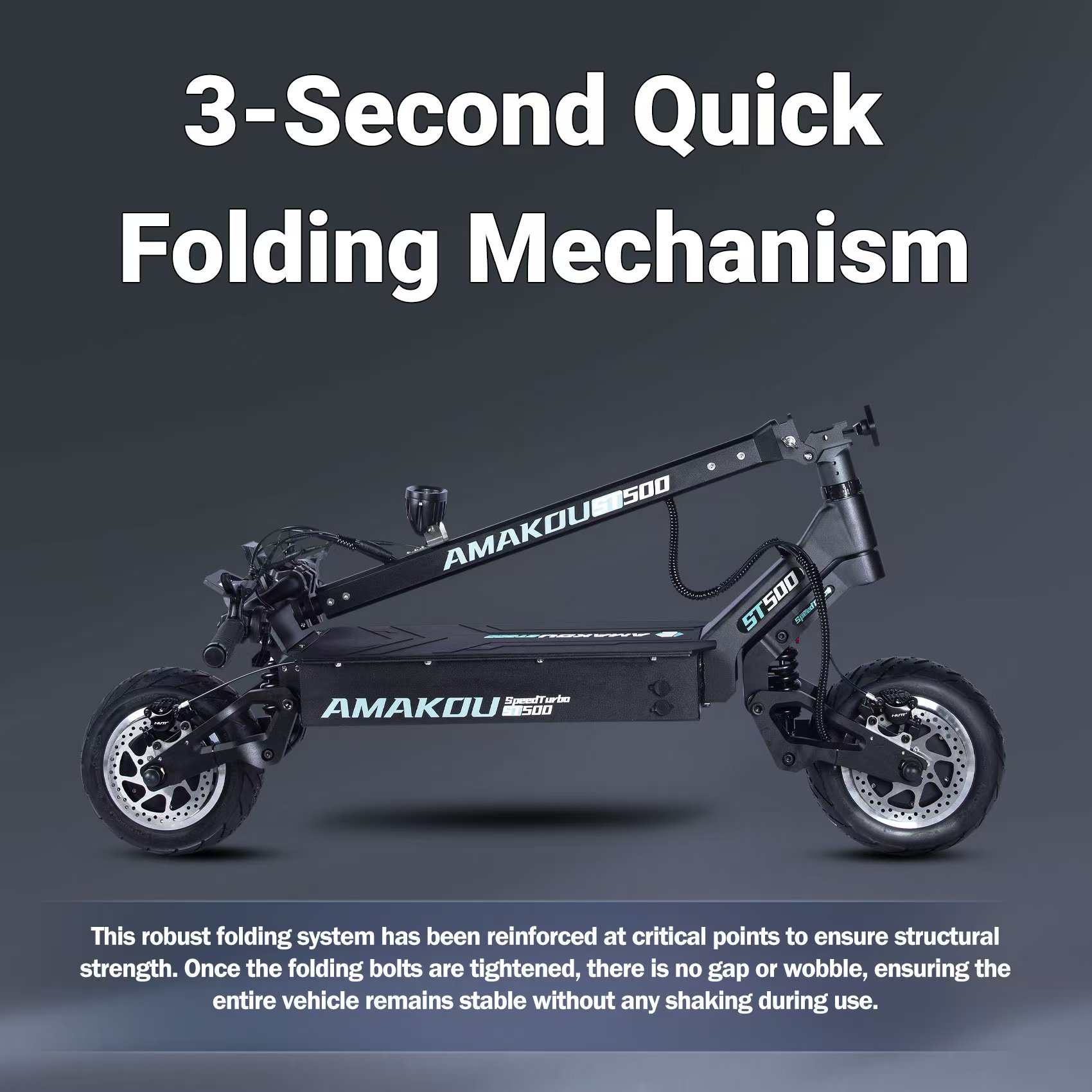 AMAKOU 72V 10000W 11inch Fat Tire Electric Scooter