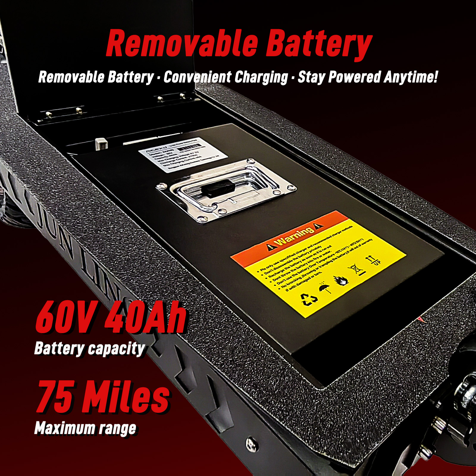 JL86 10000W Powerful Electric Scooter with 13inch Fat All-Terrain Tires 55MPH Electrical Kickscooter