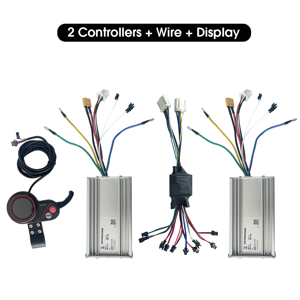 YunLi 60V 45A Controller for H10-2 Dual motors 3200w 5600w 6000w electric scooter Accelerator LH-100 Display
