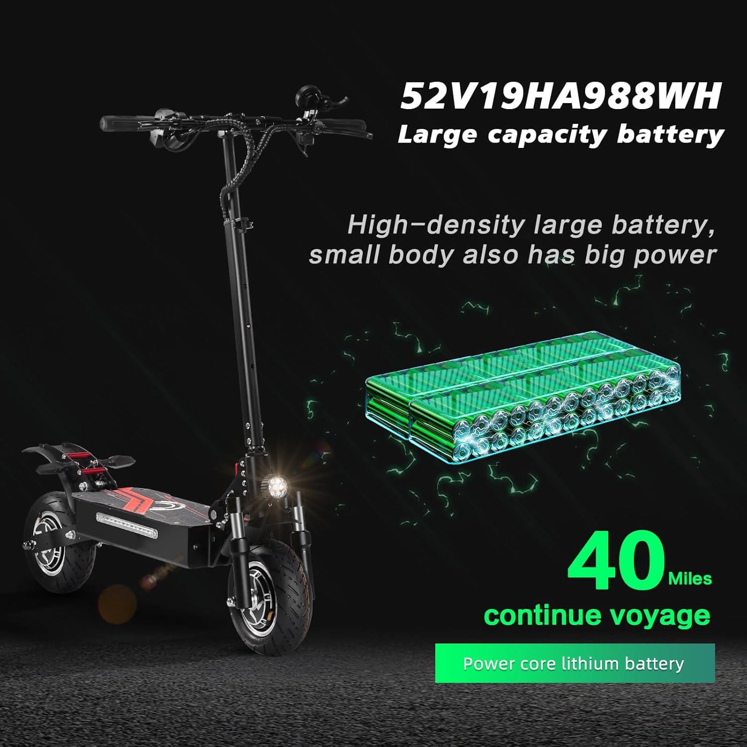 52V 3200W Dual Motor Electric Scooter