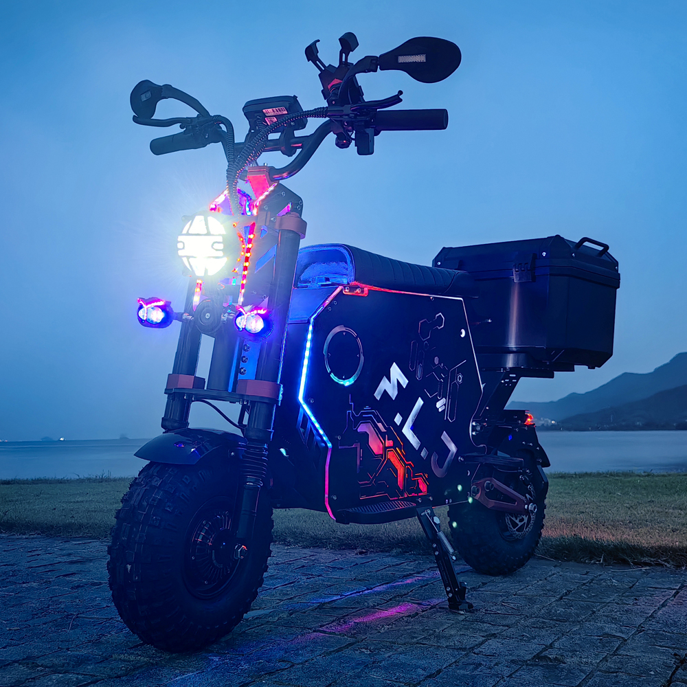 2024 Newest FLJ F1 72V 12000W Electric Scooter Motorcycle with App NFC 75MPH Speed