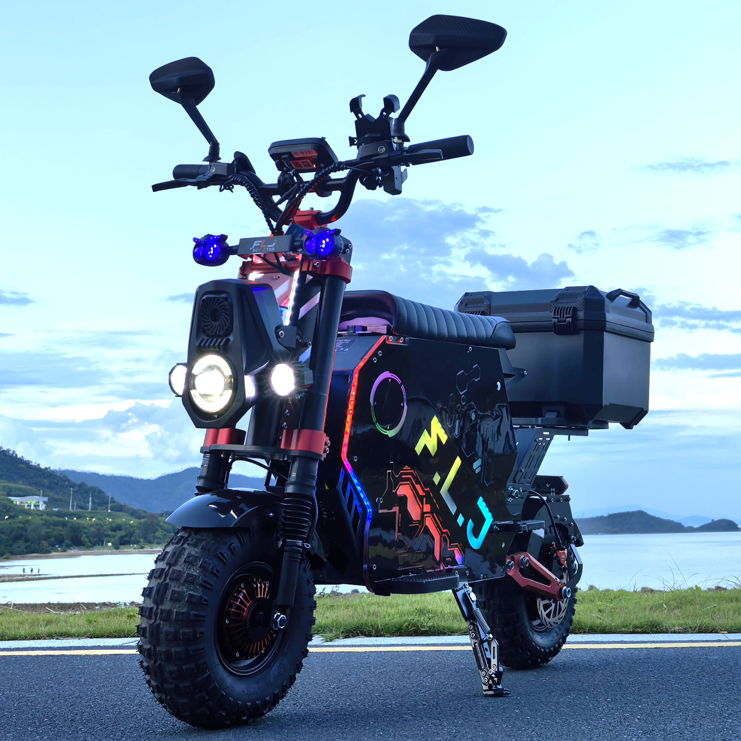 2025 Newest 72V 12000W Electric Scooter Motorcycle with App NFC 75MPH