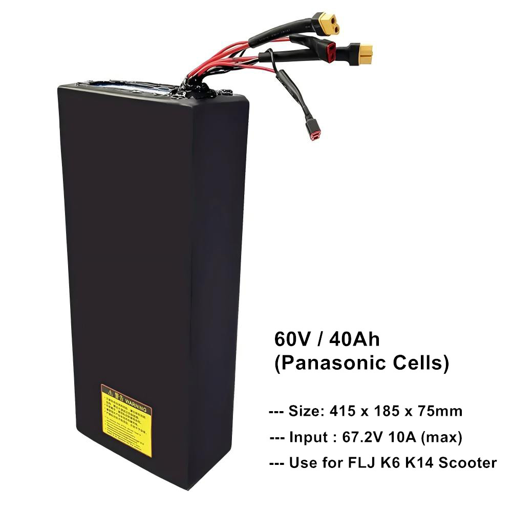 FLJ K6 X14 60V 40ah 50ah 80ah Waterproof Electric Scooter Battery
