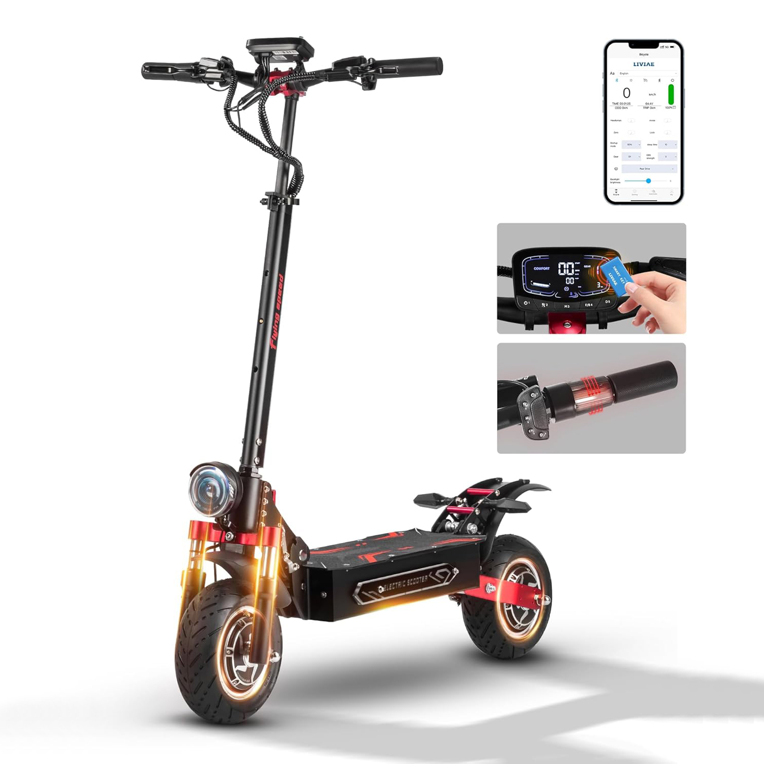 Latest 52V 3200W Dual Motor Fat Tire Electric Scooters