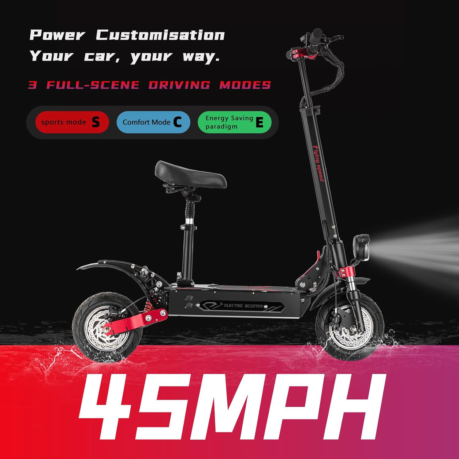 Latest 52V 3200W Dual Motor Fat Tire Electric Scooters