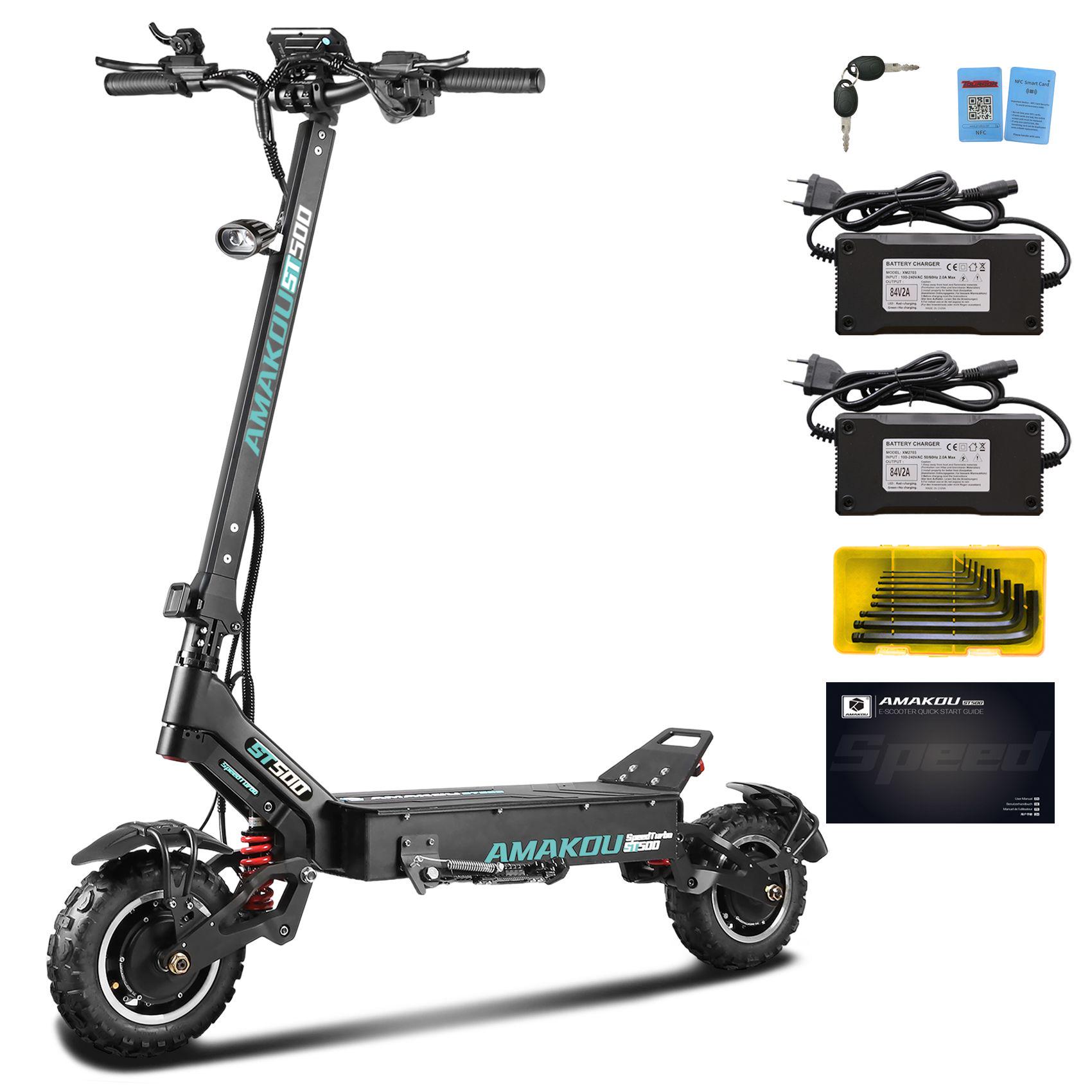 72V 9000W 11inch Fat Tire Electric Scooter