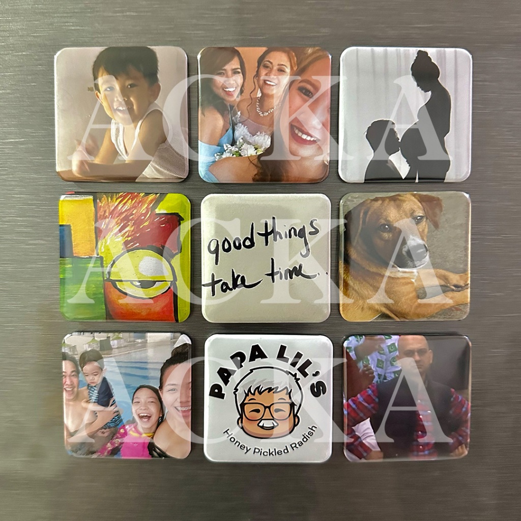 9 pcs Personalized Fridge Magnets | Gift, Souvenirs, Ref Magnet, Squar ...