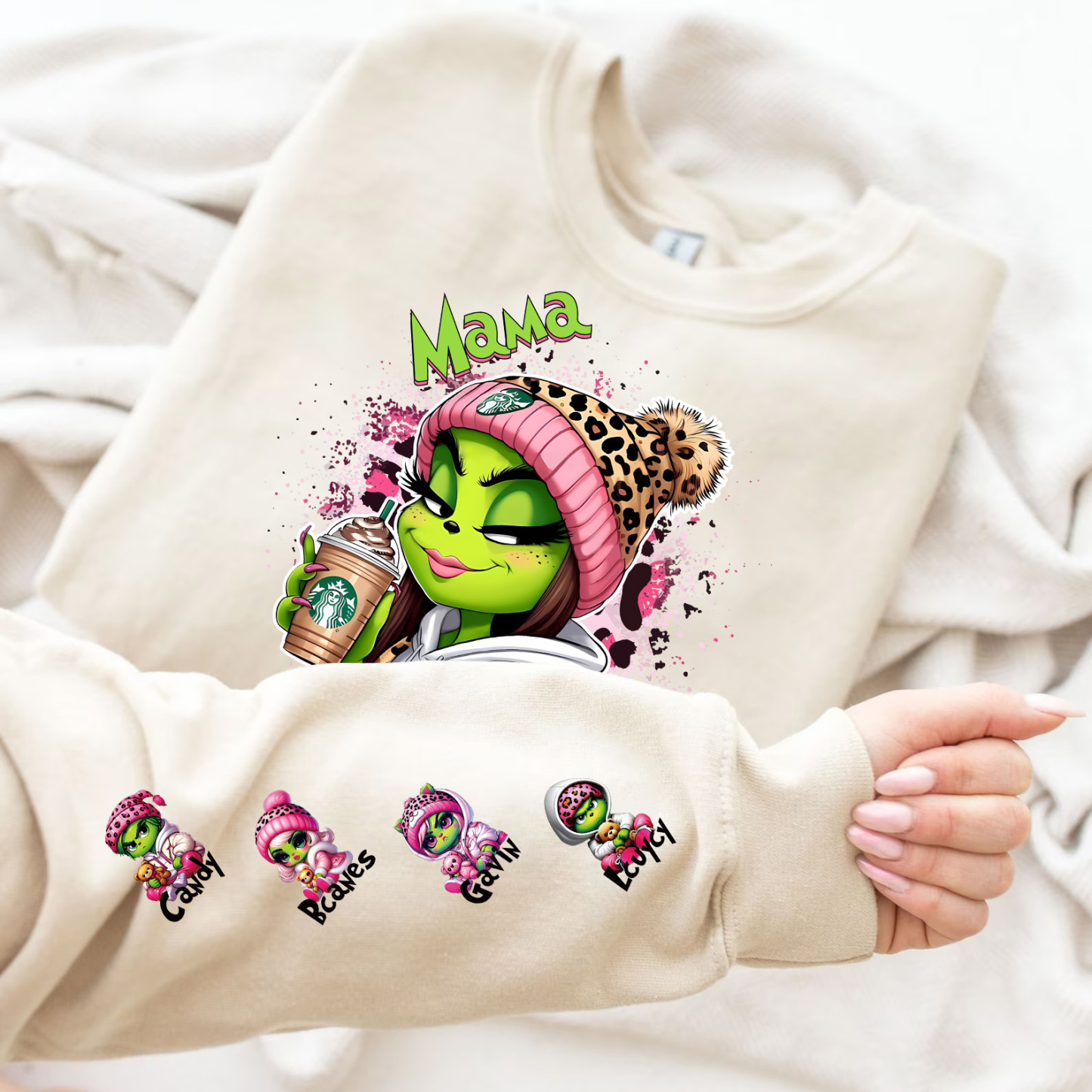 Sassy Mama & Little Monsters Custom Name Sweatshirt