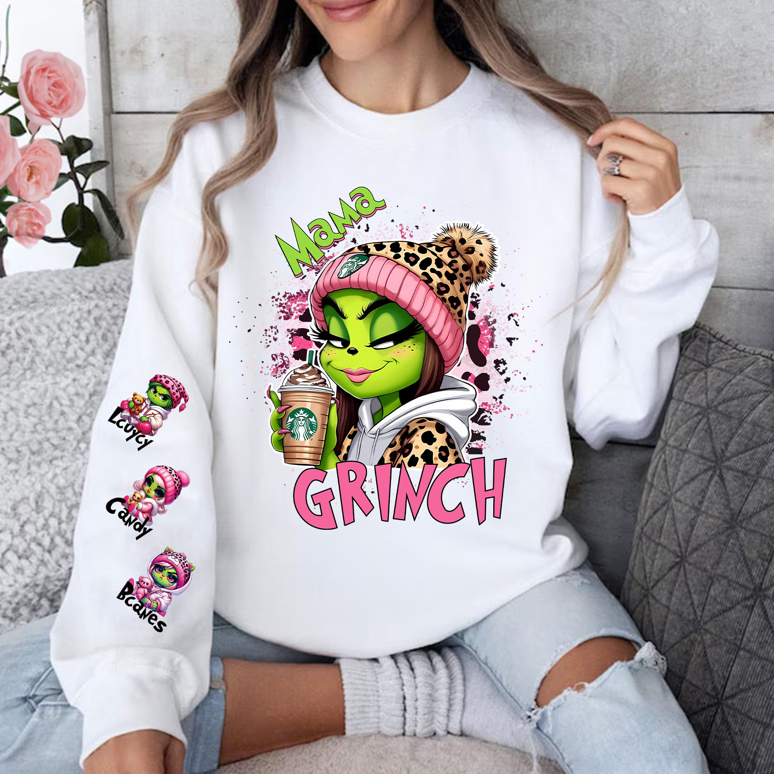 Sassy Mama & Little Monsters Custom Name Sweatshirt