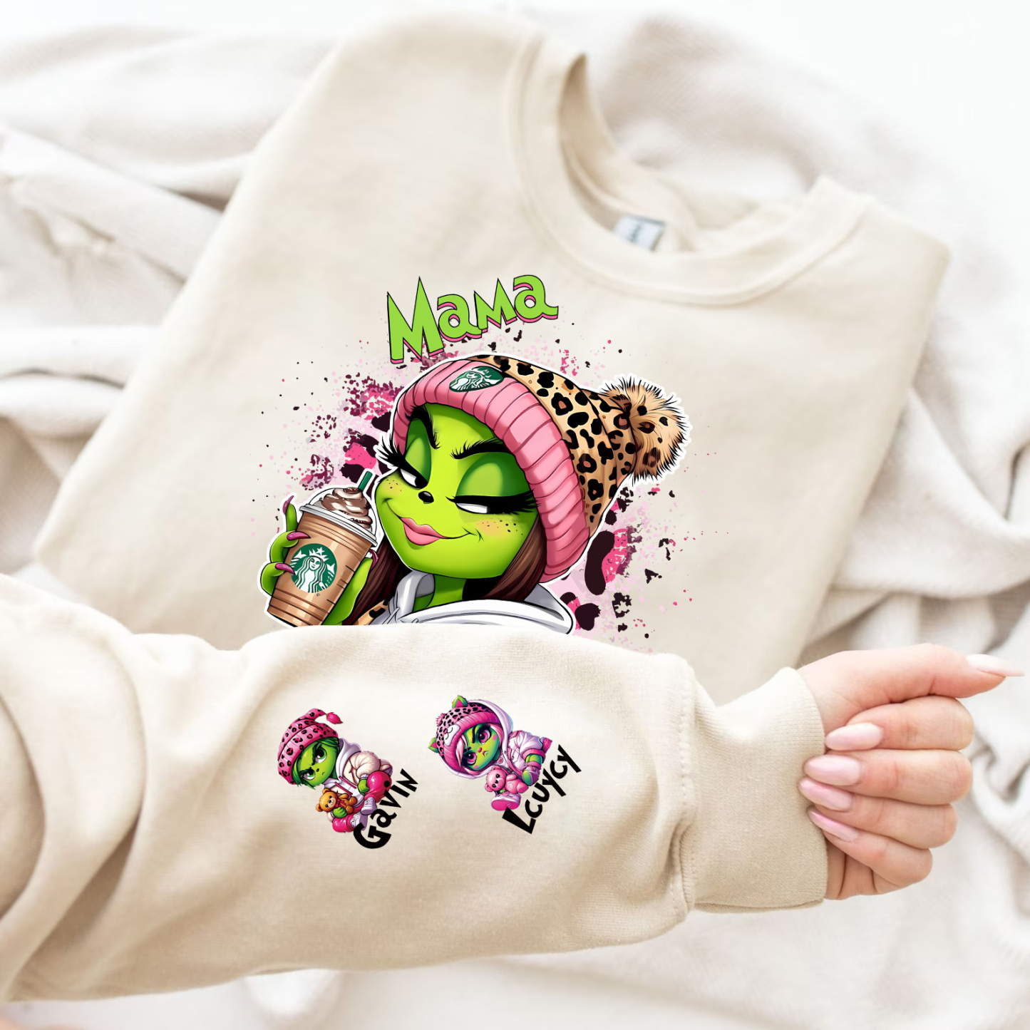 Sassy Mama & Little Monsters Custom Name Sweatshirt