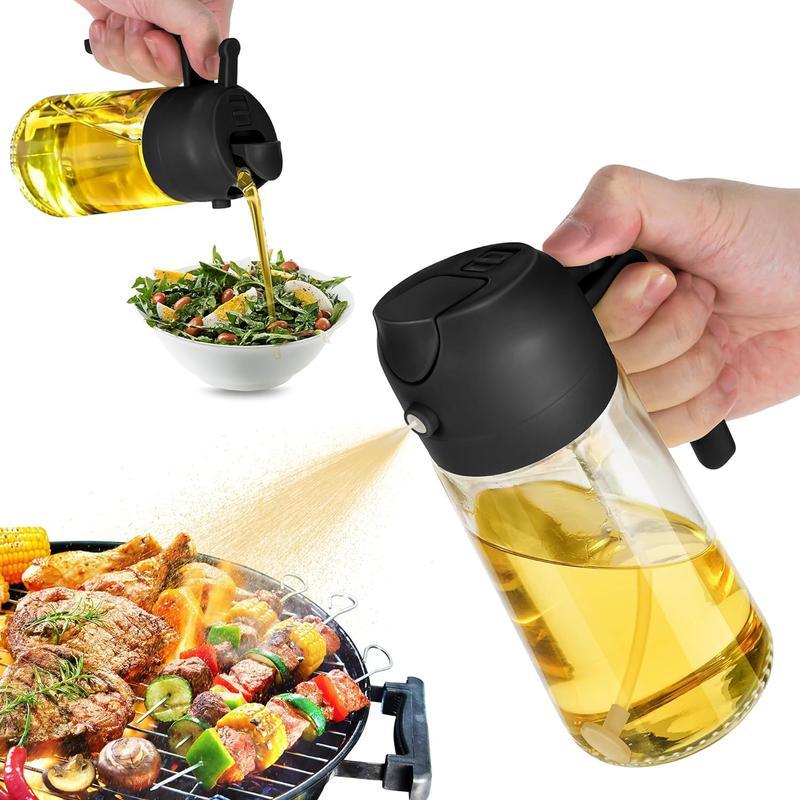 GJ 16oz/470ml Oil Dispenser Bottle for Kitchen - 2 in 1 Olive Oil Dispenser and Sprayer -Oil Sprayer for Cooking,Salad, Barbecue kitchentool Utensils