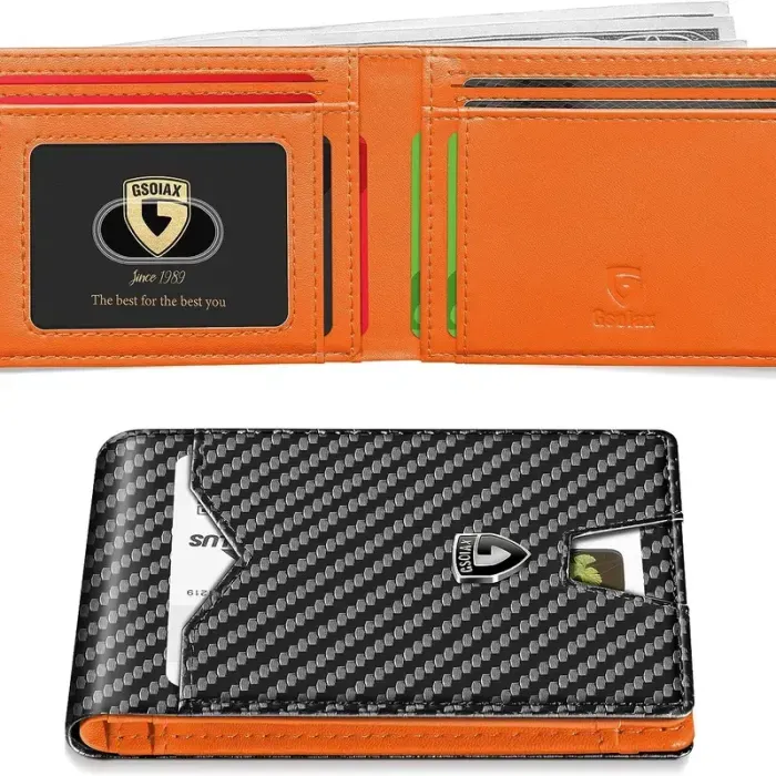 Men's Slim Wallet with RFID Blocking