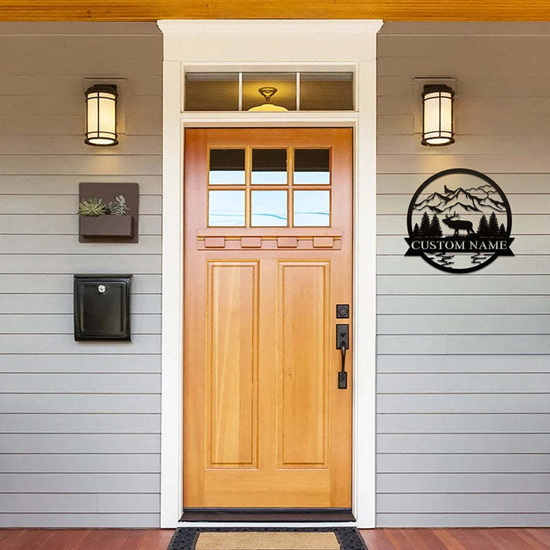 Custom Elk Metal Wall Art With LED Lights