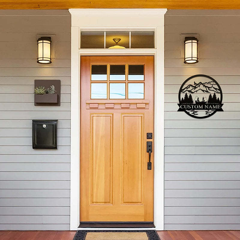 Custom Fishing Metal Wall Art With LED Lights