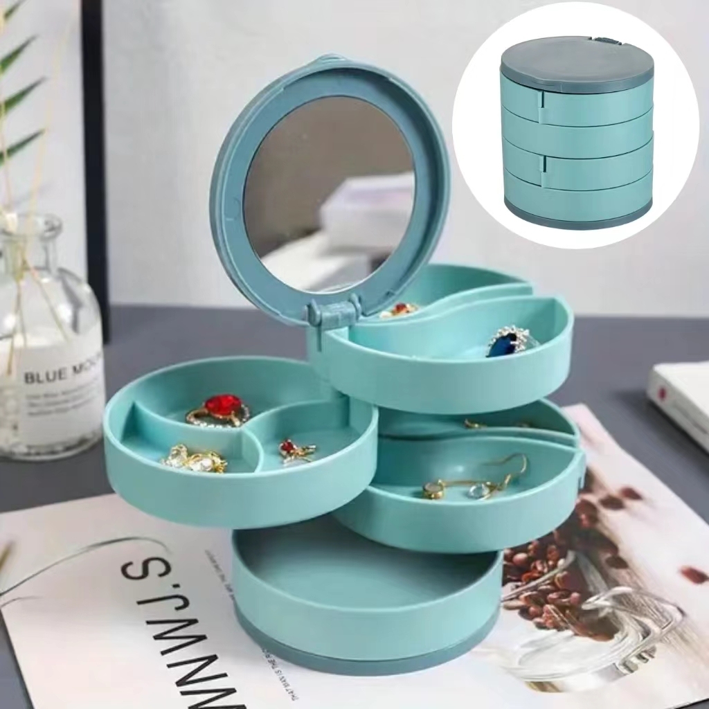 🔥65% Off🔥4 Layers Rotatable Jewelry Storage Box