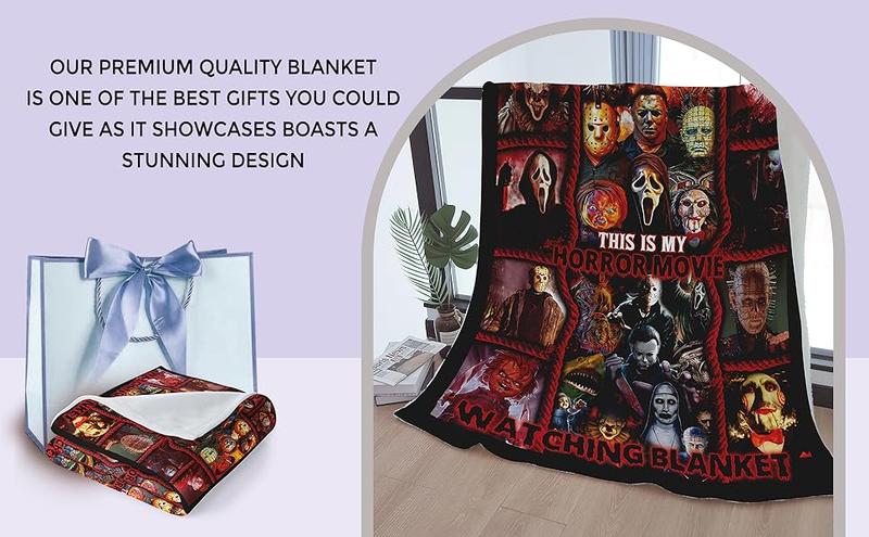 ����Custom Horror Movie Watching Blanket, This is My Horror Movie Blanket, Halloween Blanket,Halloween Gift For Horror Fans����