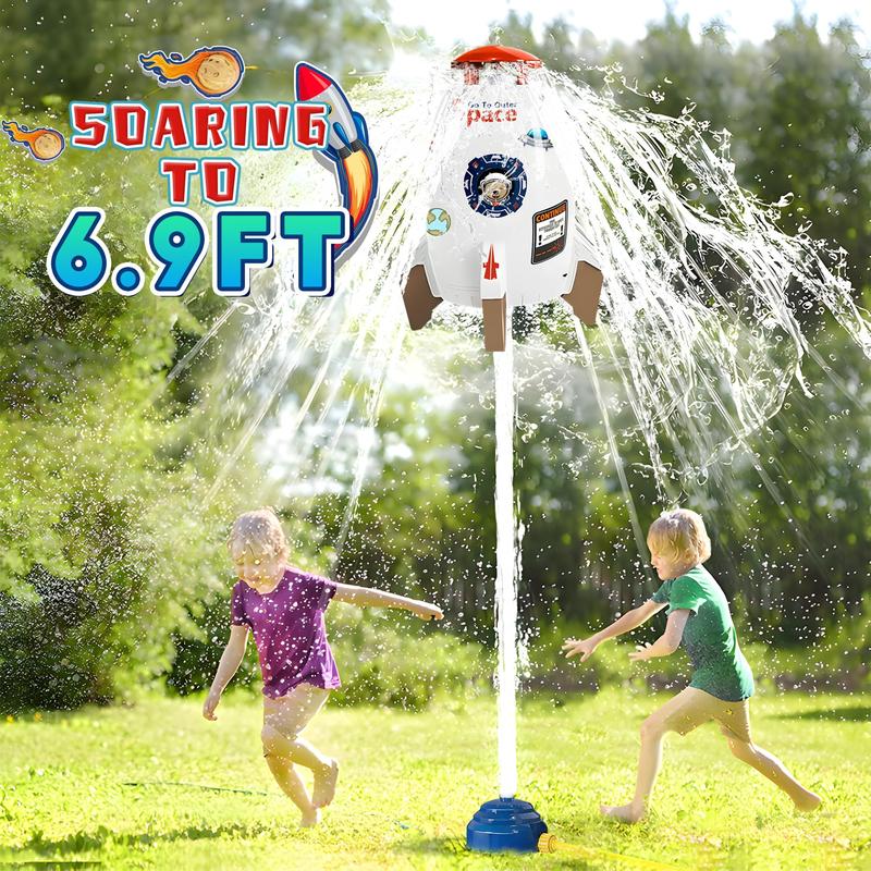 Water Rocket, Sprinkler Water Rocket Launcher Outdoor Water Toys for Kids,Rocket Design Water Powered Liftoff 9-16ft & Spin,Summer Garden Lawns Water Summer Backyard Garden Water Toys for Kids,Birthday Gift for Girls Boys